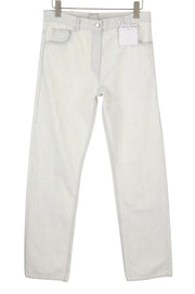 CALVIN KLEIN COLLECTION Women Jeans W28/L32 White Faded Relaxed Straight