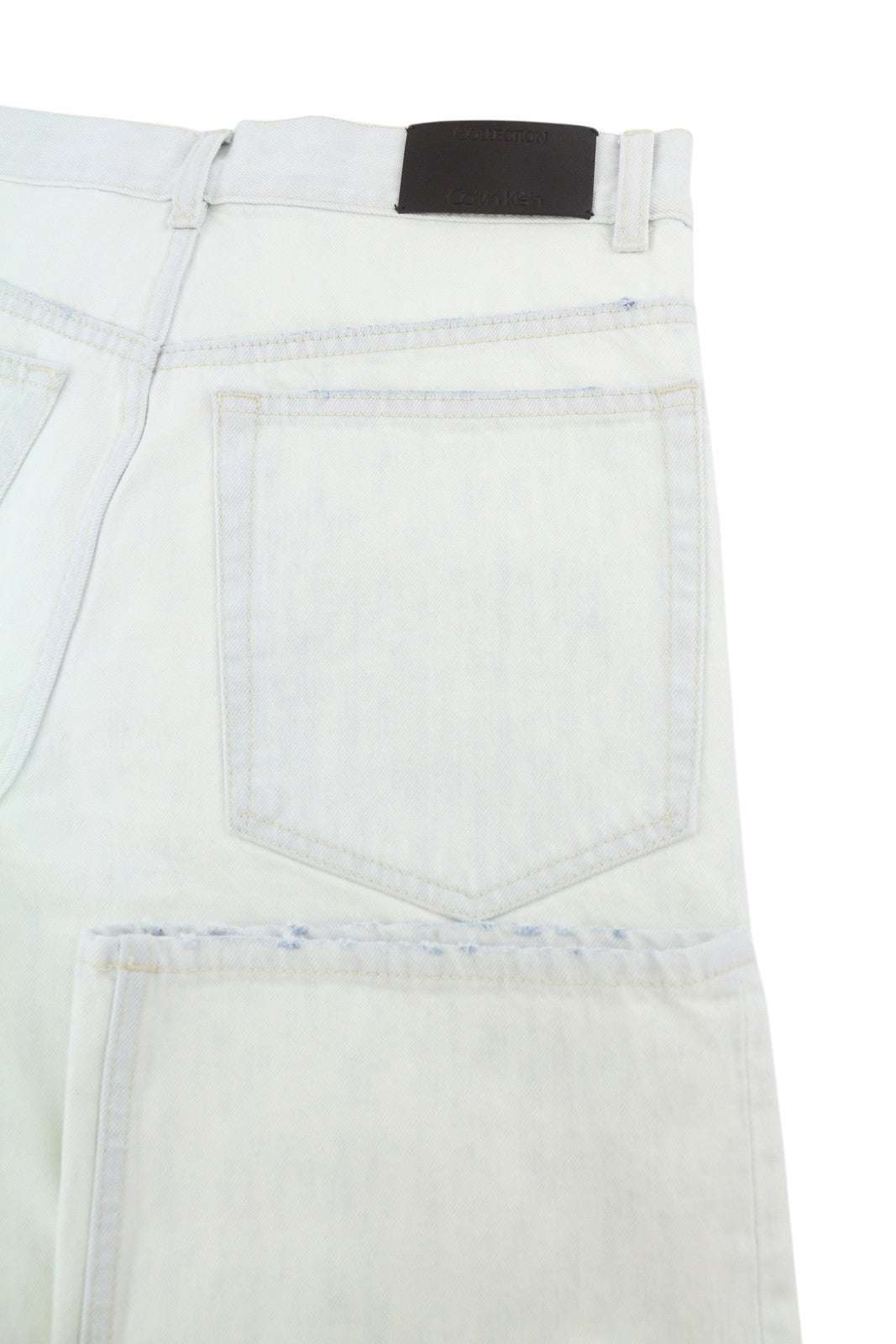 CALVIN KLEIN COLLECTION Women Jeans W28/L32 White Faded Relaxed Straight