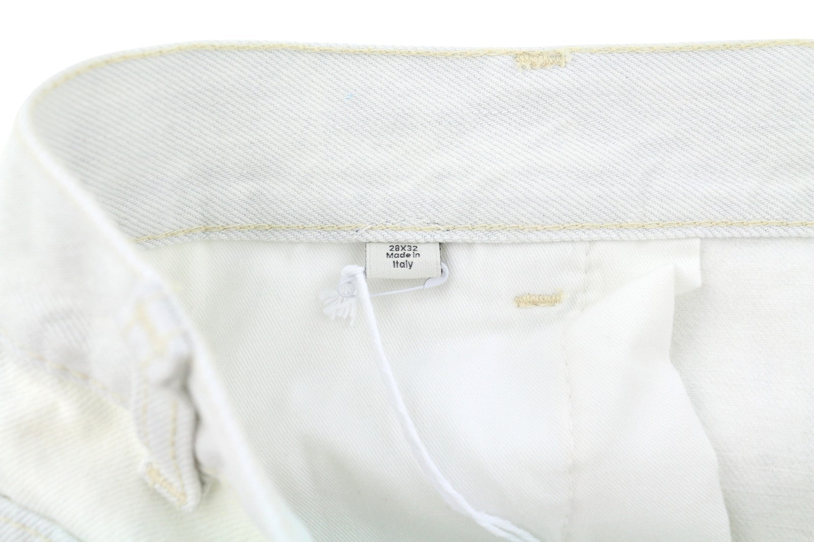 CALVIN KLEIN COLLECTION Women Jeans W28/L32 White Faded Relaxed Straight