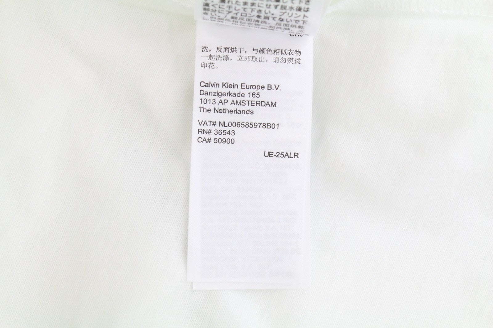 CALVIN KLEIN Men T-Shirt M White Cotton Tricot Front Logo Short Sleeved