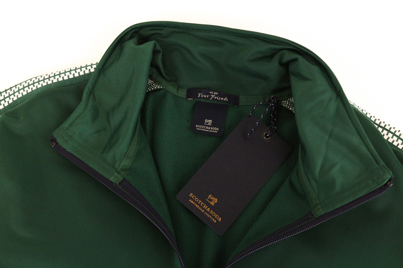 SCOTCH & SODA Men Sweatshirt XL Sweatshirt Tracksuit High Neck Green Classic