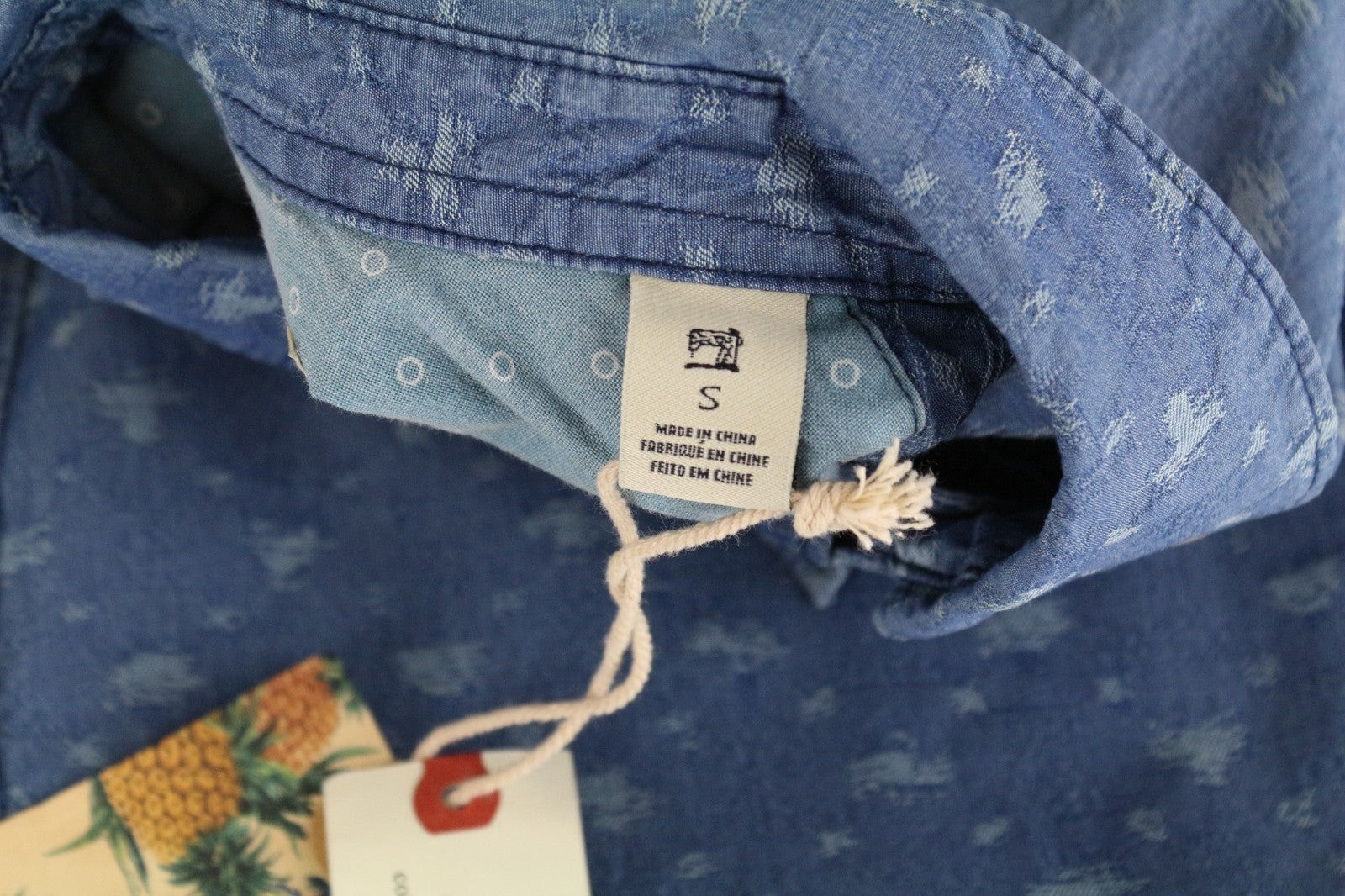 SCOTCH & SODA Ams Couture Men Shirt S Blue Pure Cotton Patterned Long Sleeved