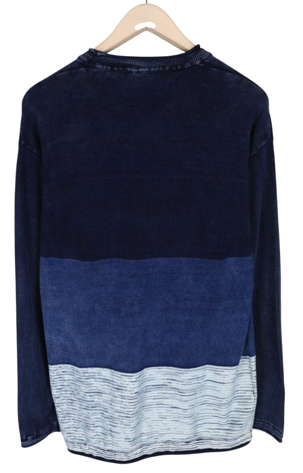 SCOTCH & SODA Ams Couture Men Sweatshirt M Blue Pure Cotton Long Fit Pull On