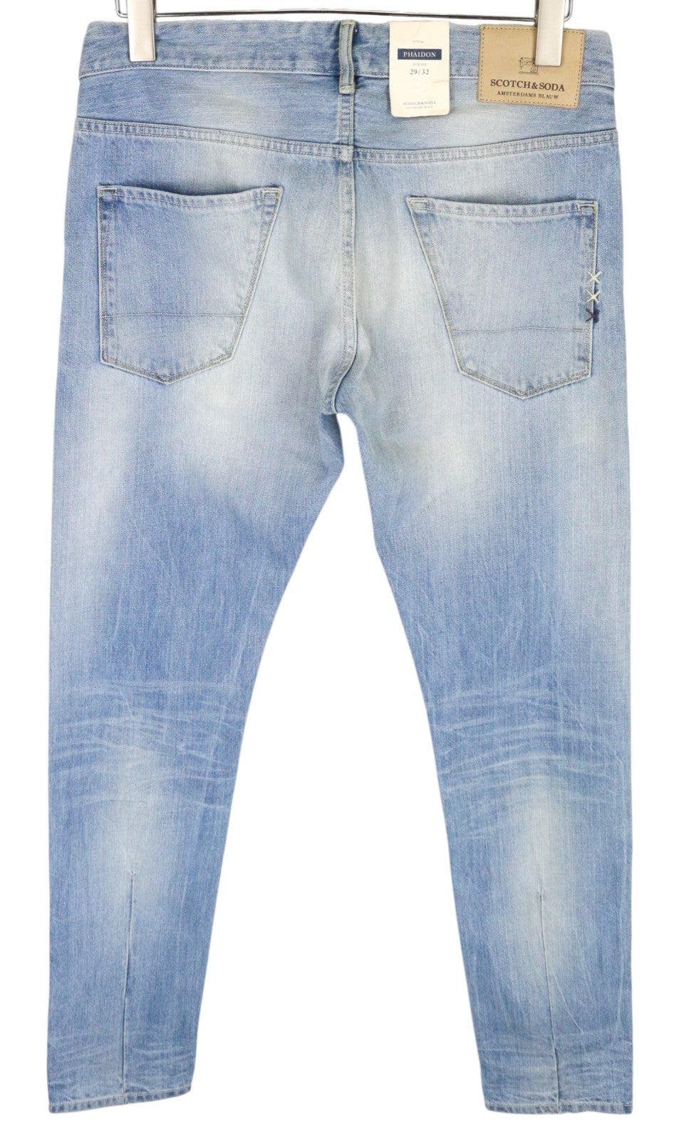 SCOTCH & SODA Phaidon Men Jeans W29/L32 Slim Fit Blue Cotton Washed 5-Pocket