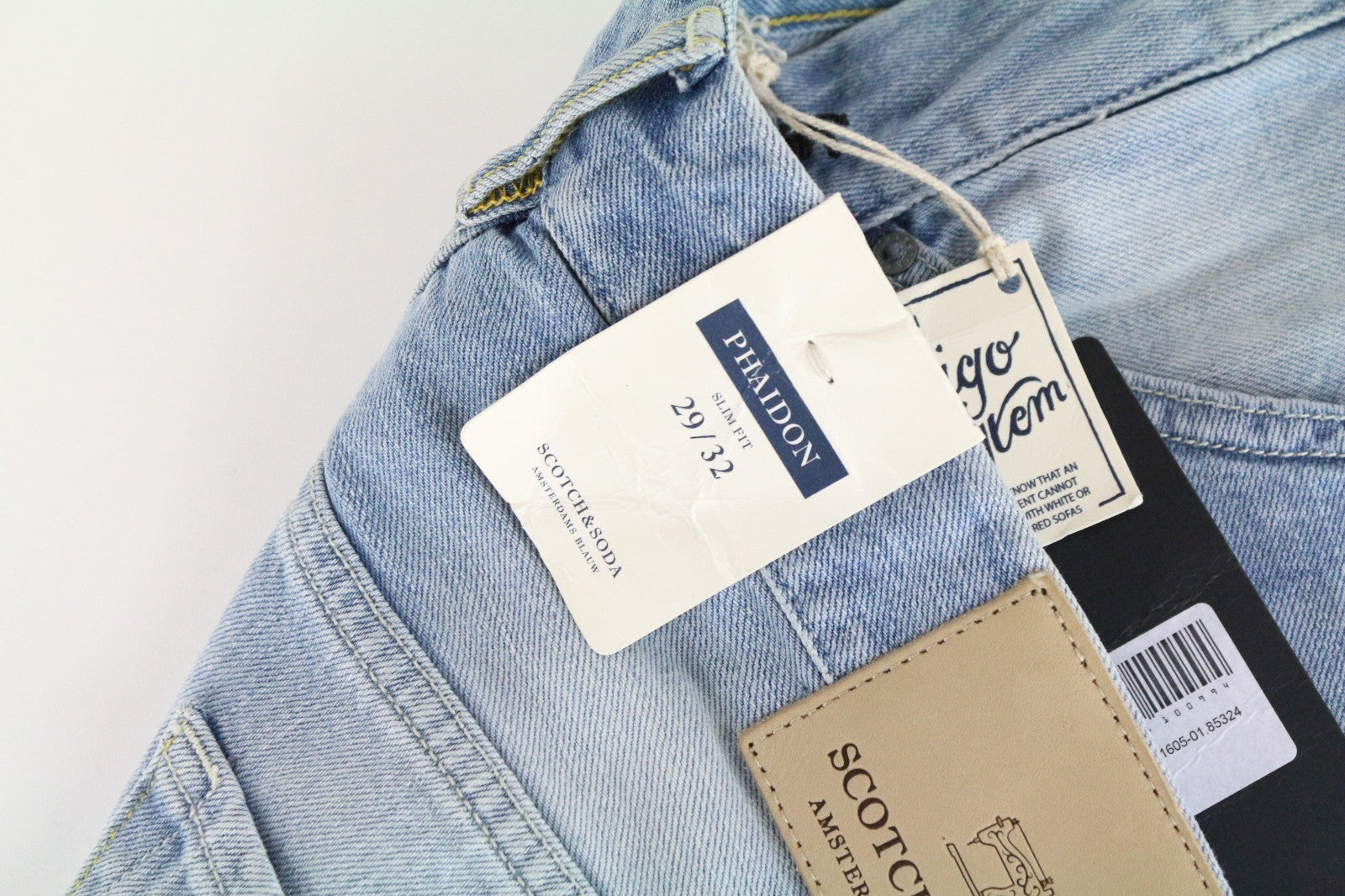 SCOTCH & SODA Phaidon Men Jeans W29/L32 Slim Fit Blue Cotton Washed 5-Pocket