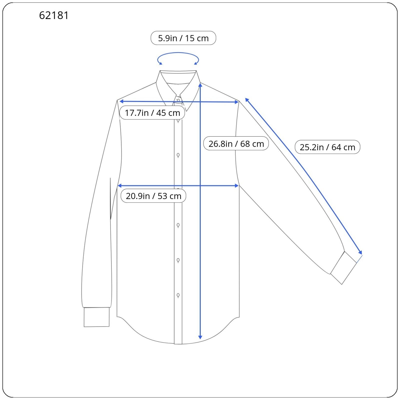 SUISTUDIO Women Shirt 44R Blue Cotton Stretch Striped Pattern Long Sleeved