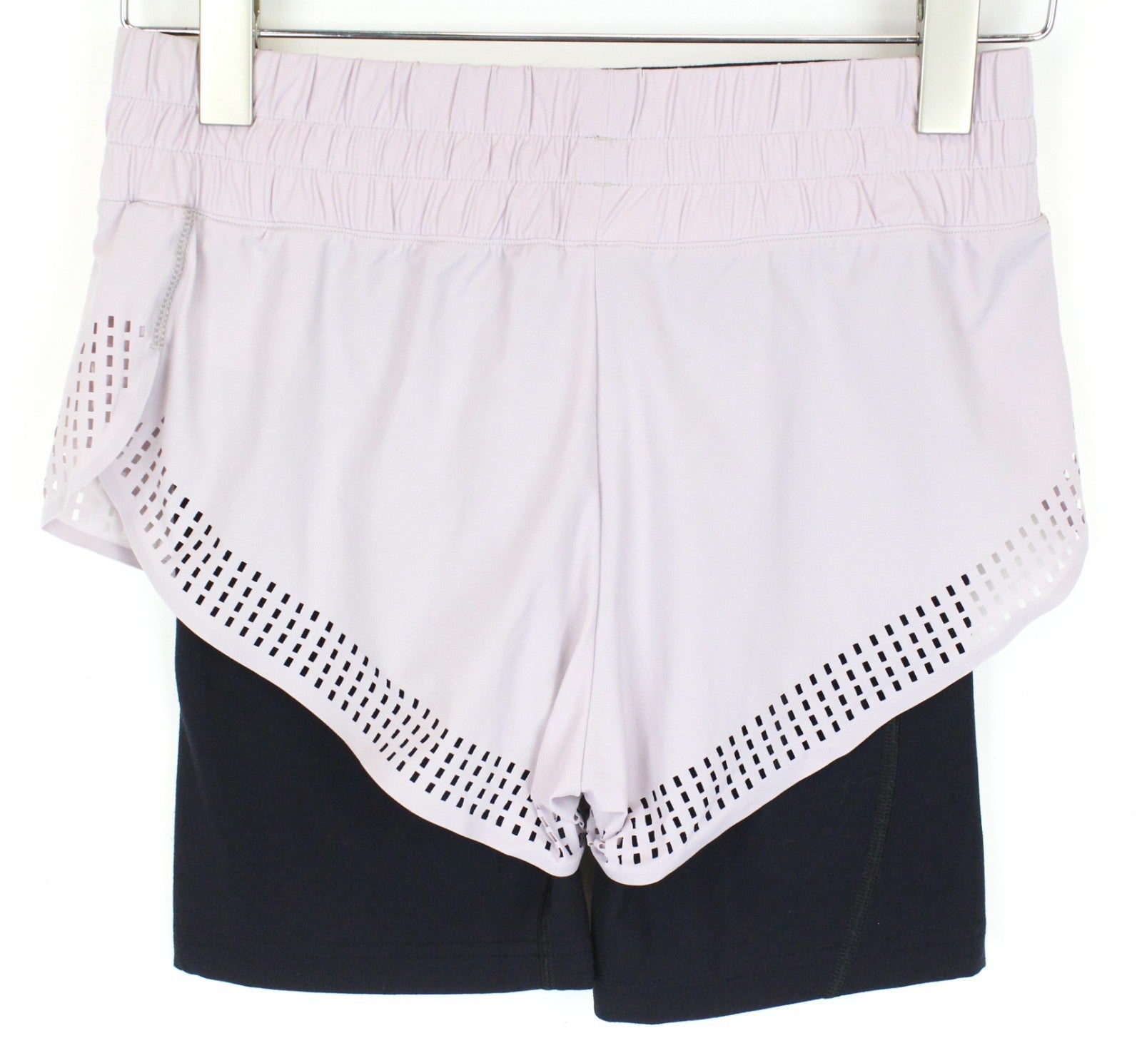 SWEATY BETTY Aerial 2in1 Women Shorts XS Purple Activewear Stretch Layered