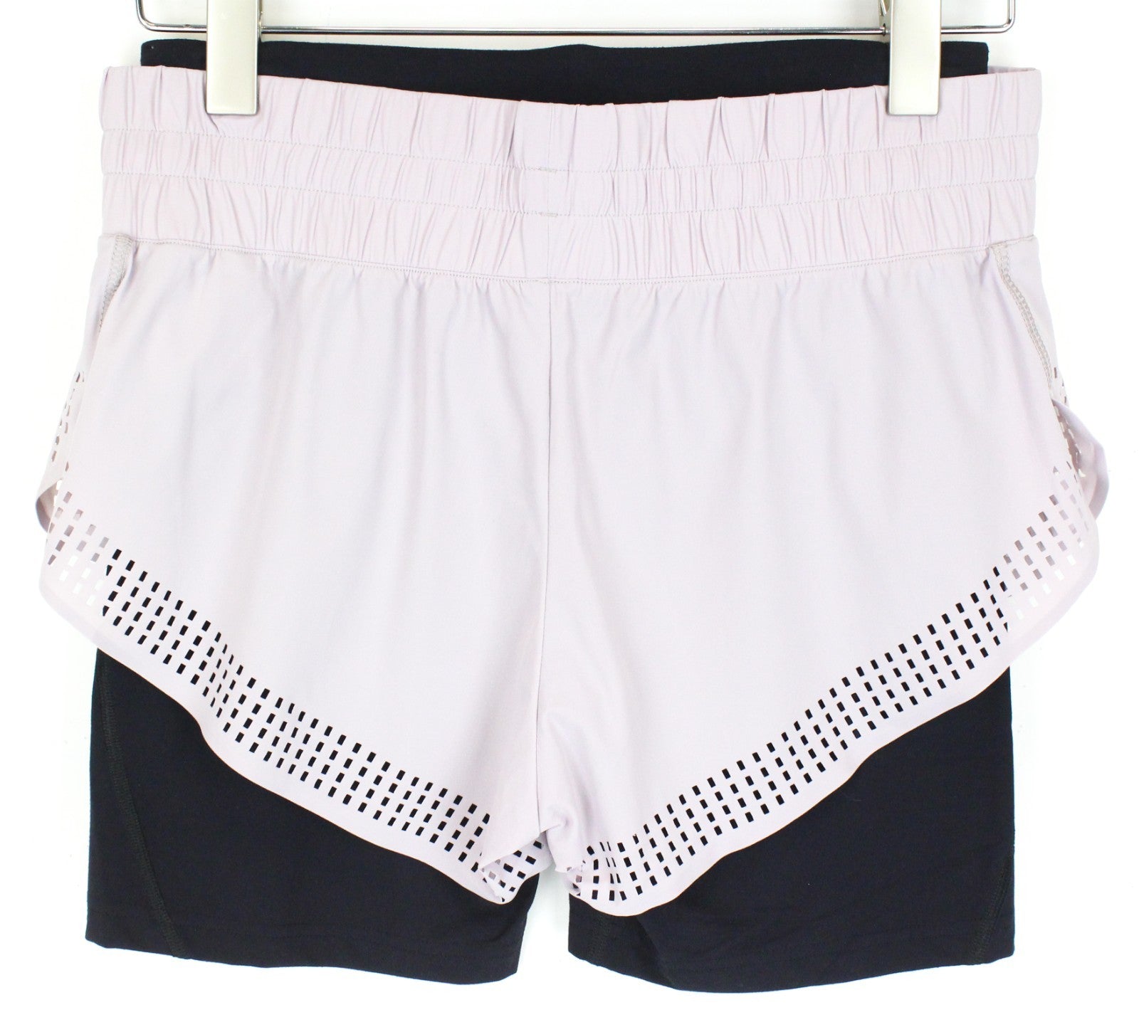SWEATY BETTY Aerial 2in1 Women Shorts M Purple Black Sports Gym Stretch Logo