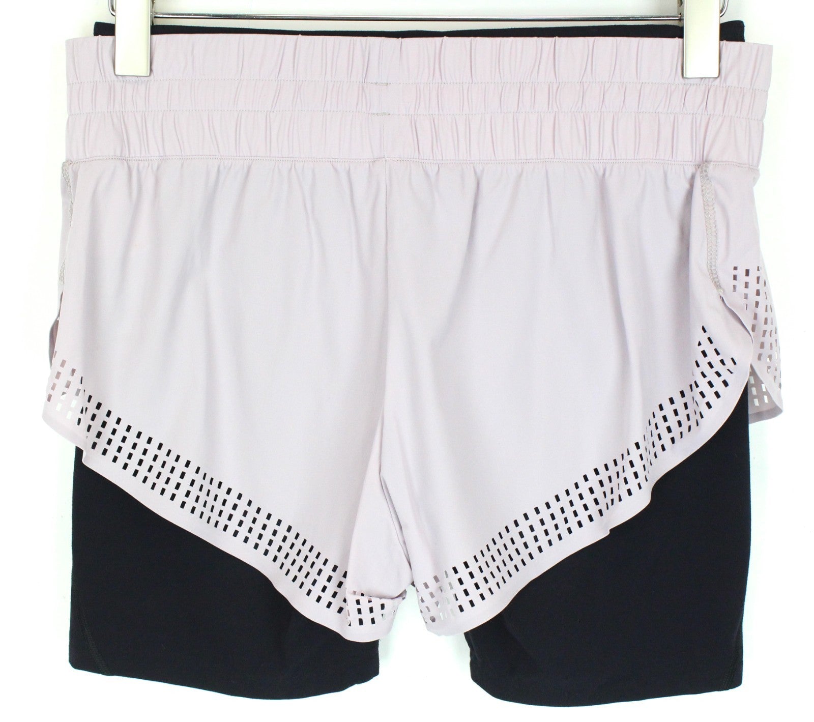 SWEATY BETTY Aerial 2in1 Women Shorts L Black Sports Layered Stretch Logo