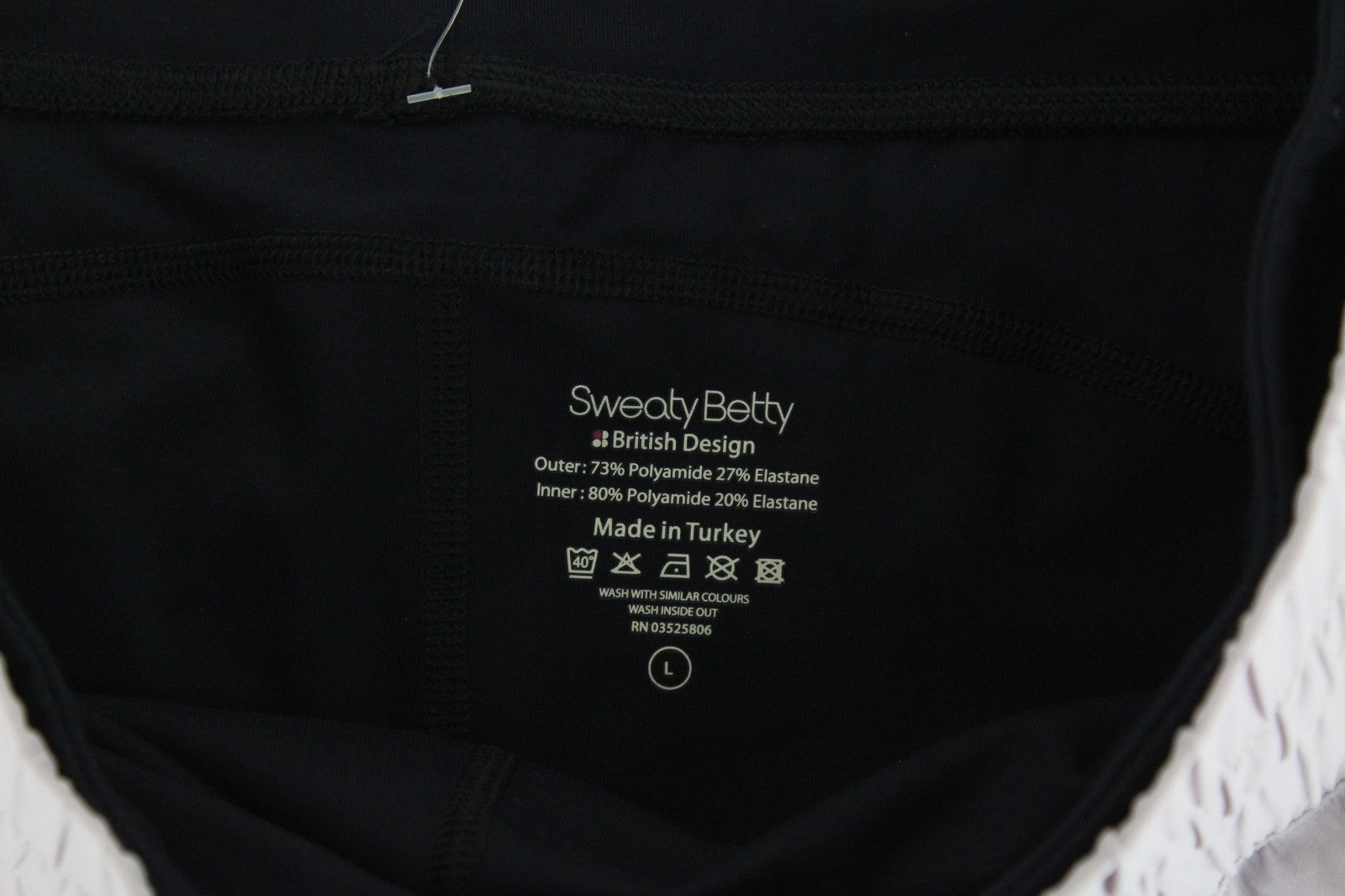 SWEATY BETTY Aerial 2in1 Women Shorts L Black Sports Layered Stretch Logo