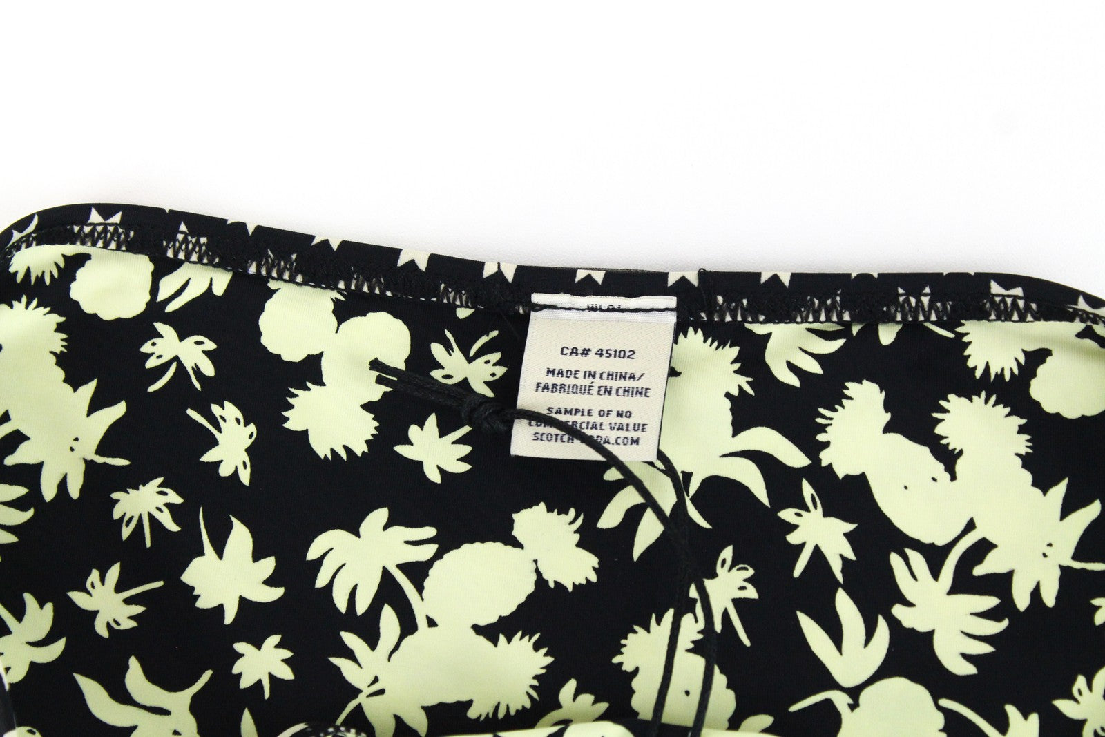 MAISON SCOTCH Women Swimwear ~S Black Patterned Summer Pool Beach Bikini Bottom