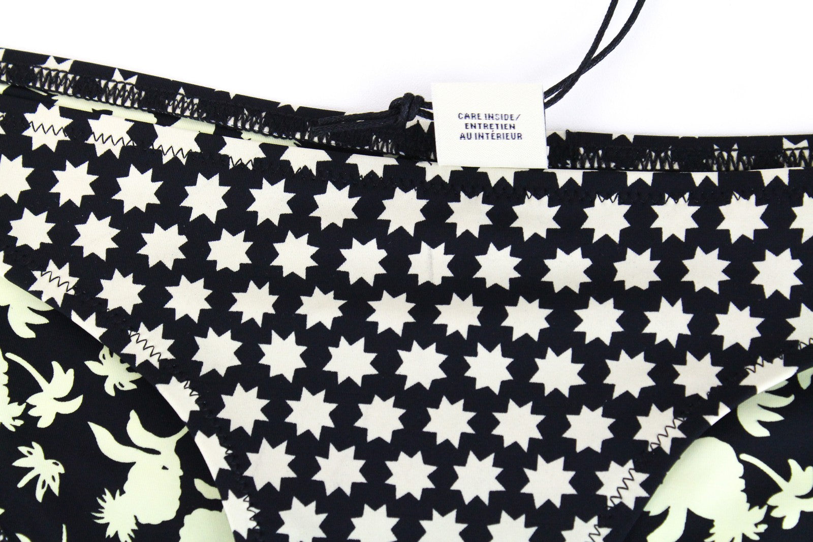 MAISON SCOTCH Women Swimwear ~S Black Patterned Summer Pool Beach Bikini Bottom