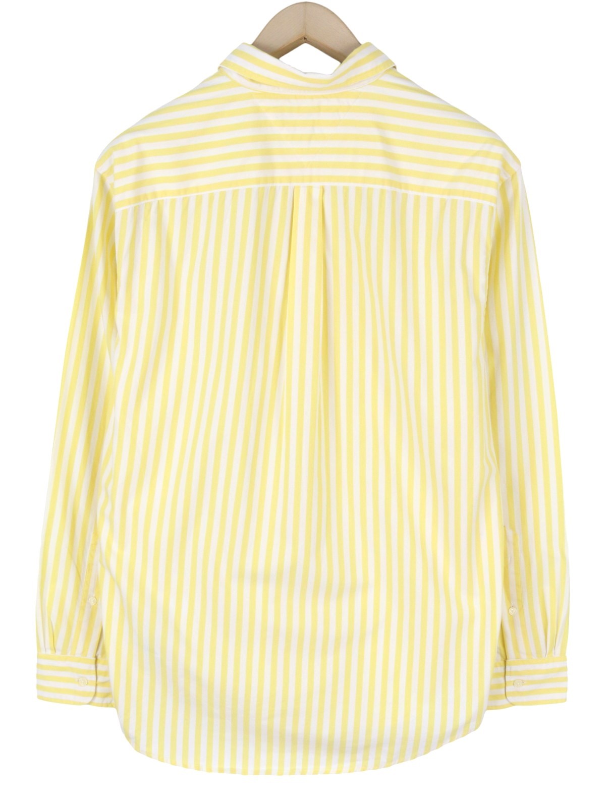 TOMMY HILFIGER THFlex Poplin Bold Men Shirt XL Yellow Stripe Button-Down Collar