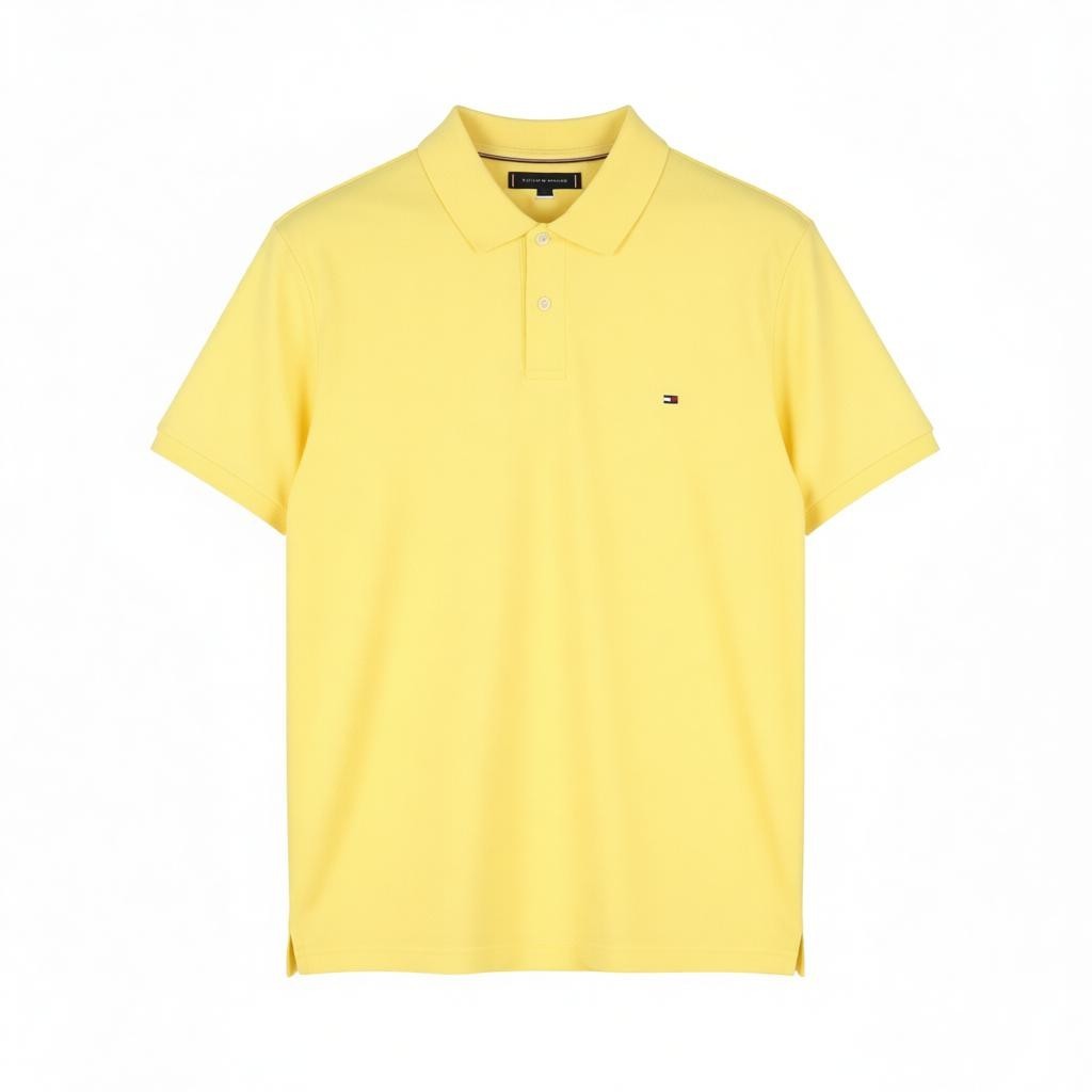 TOMMY HILFIGER Liquid Cotton Reg Men Polos XL Citronelia Regular Logo Polo