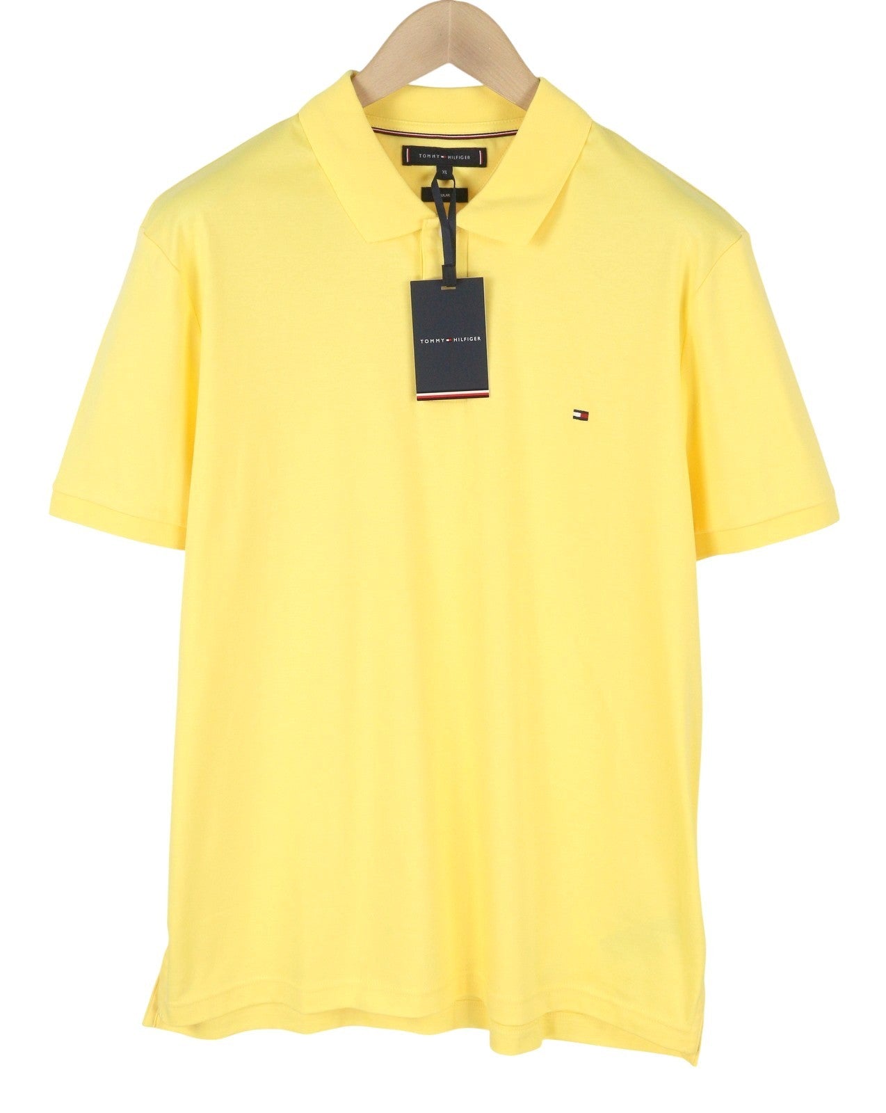 TOMMY HILFIGER Liquid Cotton Reg Men Polos XL Citronelia Regular Logo Polo