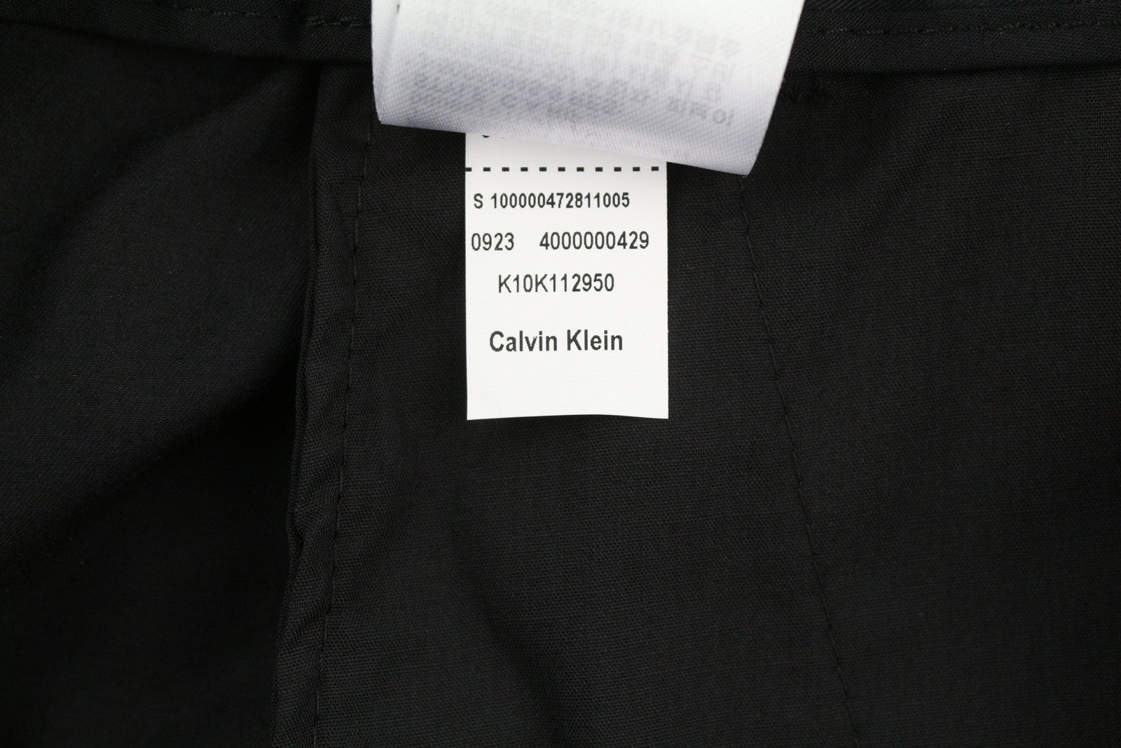 CALVIN KLEIN Cotton Seacell Modern Men Trousers M Black Pleated Chino RRP139