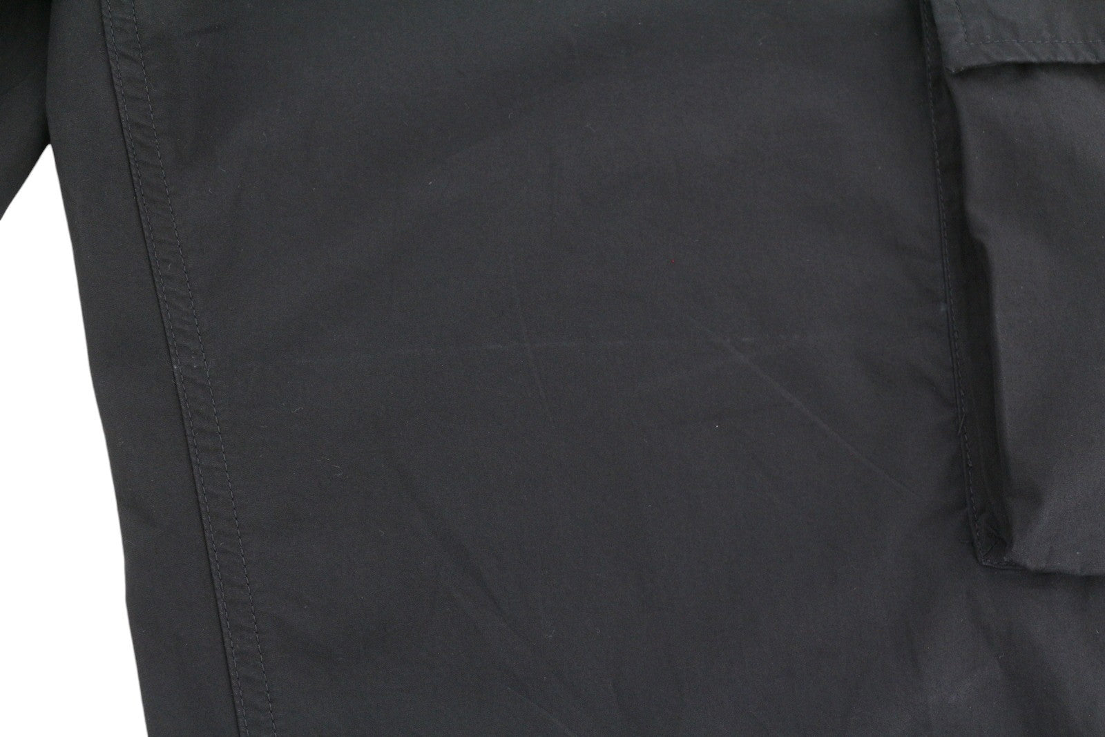 CALVIN KLEIN Utility Cotton Pop Men Trousers M Black Cargo Elastic Waist Logo
