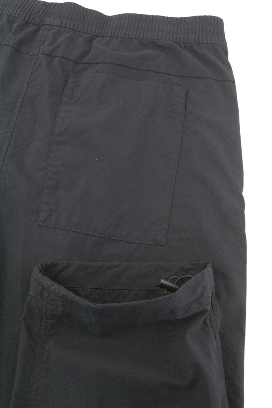 CALVIN KLEIN Utility Cotton Pop Men Trousers 2XL Black Cargo Elastic Waist Logo