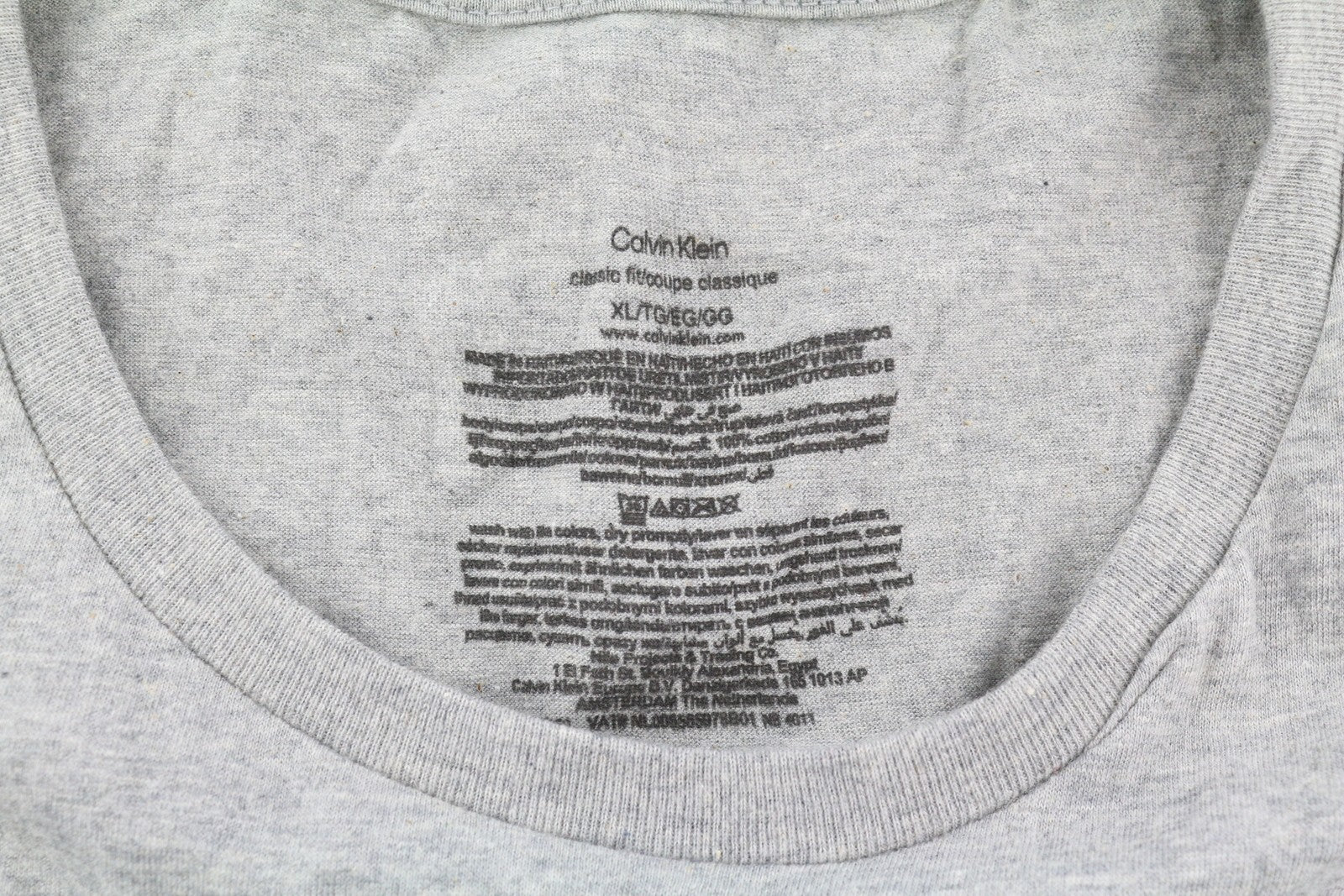 CALVIN KLEIN Men T-Shirt XL Short Sleeve Tricot Classic Fit Underwear 3 Pack