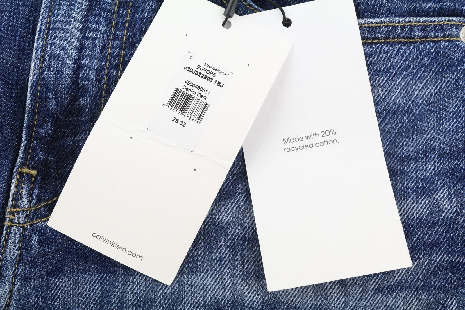 CALVIN KLEIN Slim Taper Men Jeans W29/L34 Blue Washed Faded Ripped Distress