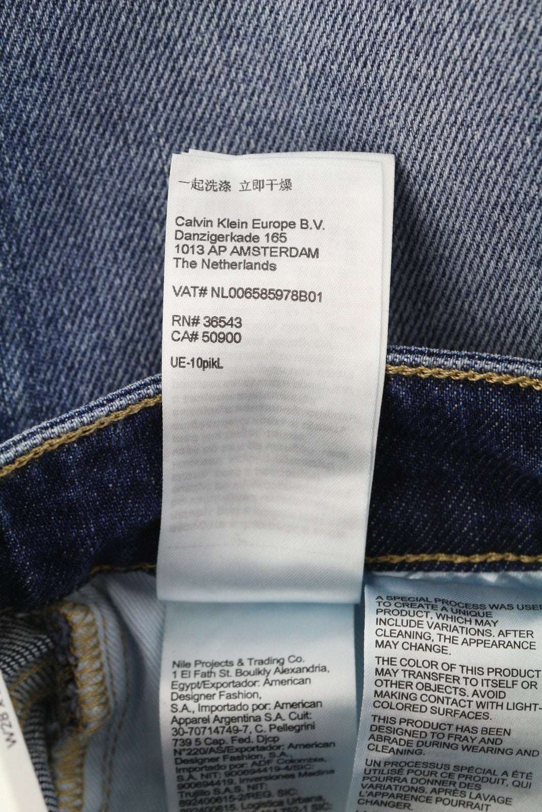 CALVIN KLEIN Slim Taper Men Jeans W29/L34 Blue Washed Faded Ripped Distress