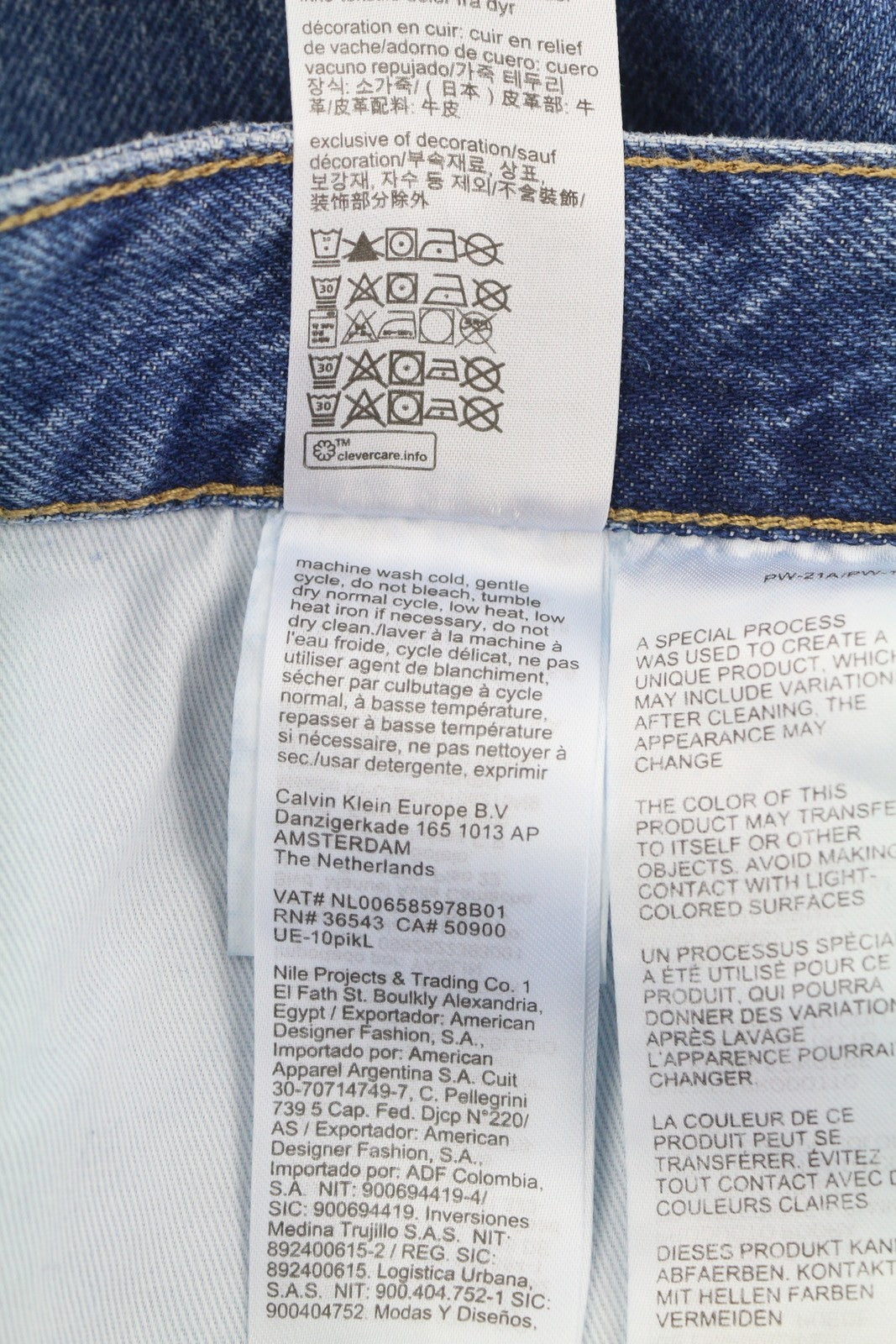 CALVIN KLEIN 90s Loose Cargo Men Jeans W29 Blue Denim Regular Zip Fly Casual