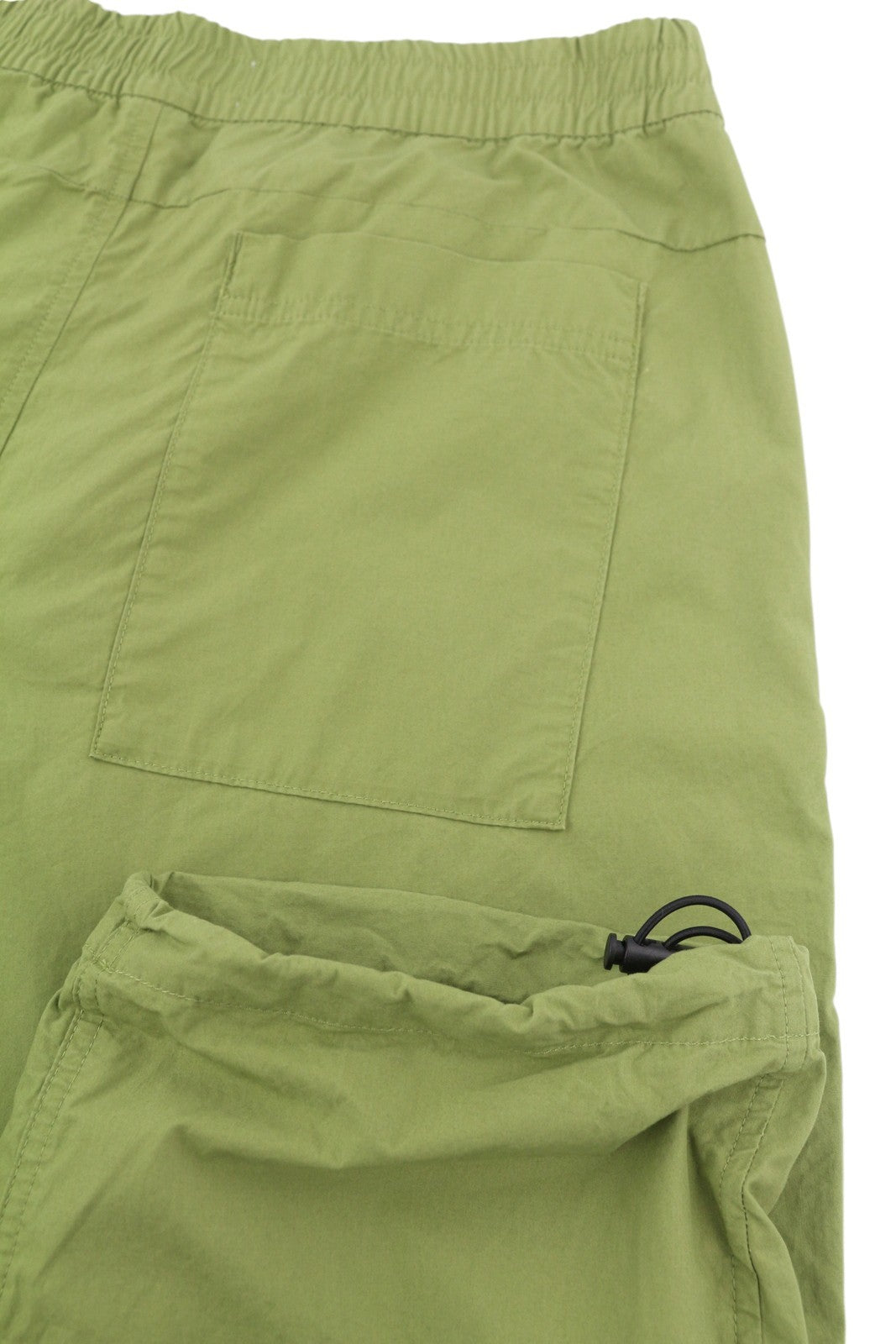 CALVIN KLEIN Utility Cotton Pop Men Trousers S Green Elastic Waist Zip Cargo