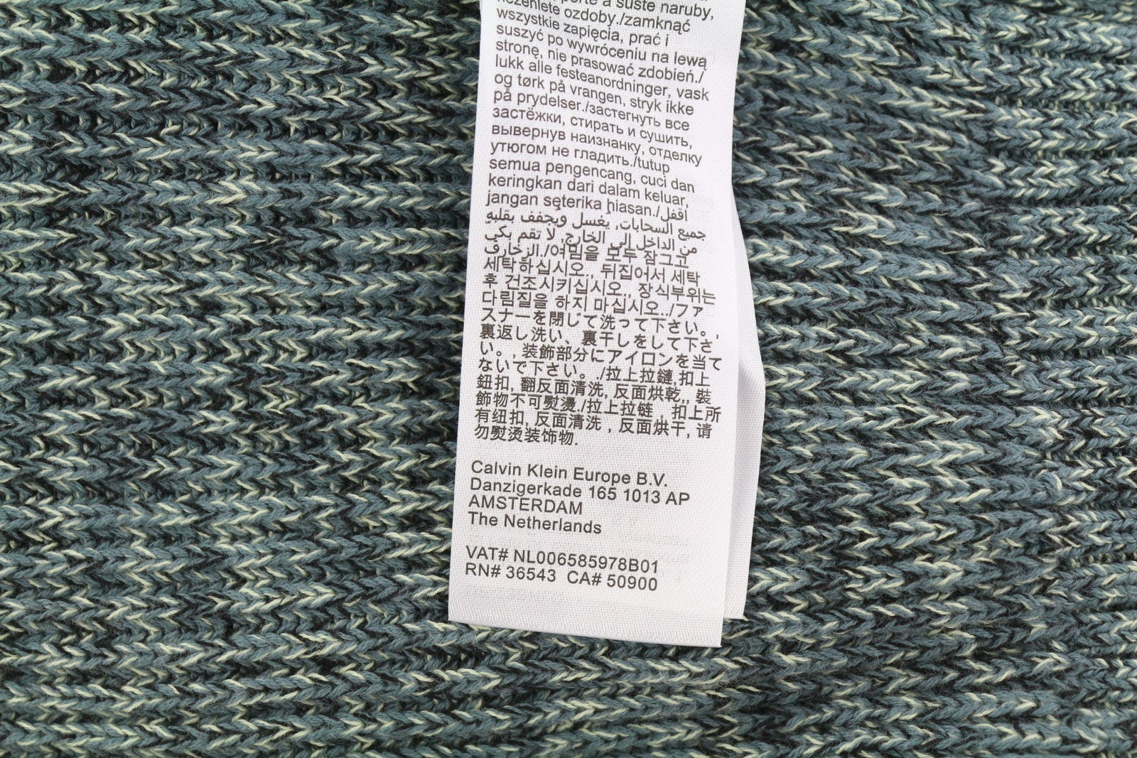 CALVIN KLEIN Twisted Yarn Cardigan Men Jumper L Multicoloured Button-Up RRP129