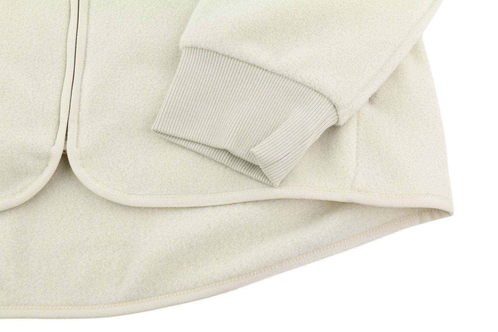 CALVIN KLEIN Premium Polar Fleece Men Sweatshirt L Beige Comfort Fit RRP179