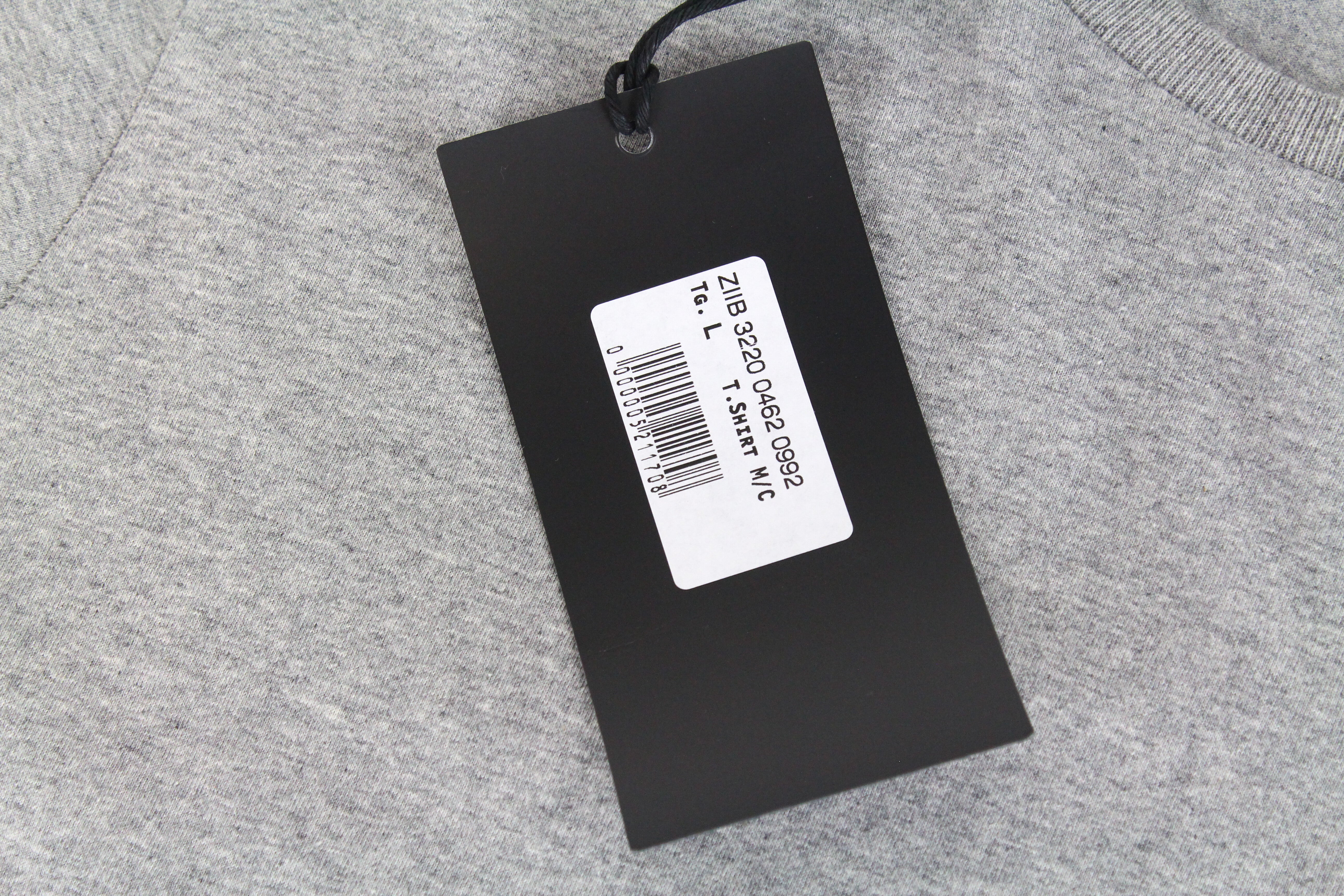 RICHMOND Men's T-Shirt L Grey Short Sleeve Summer Logo Cotton Casual