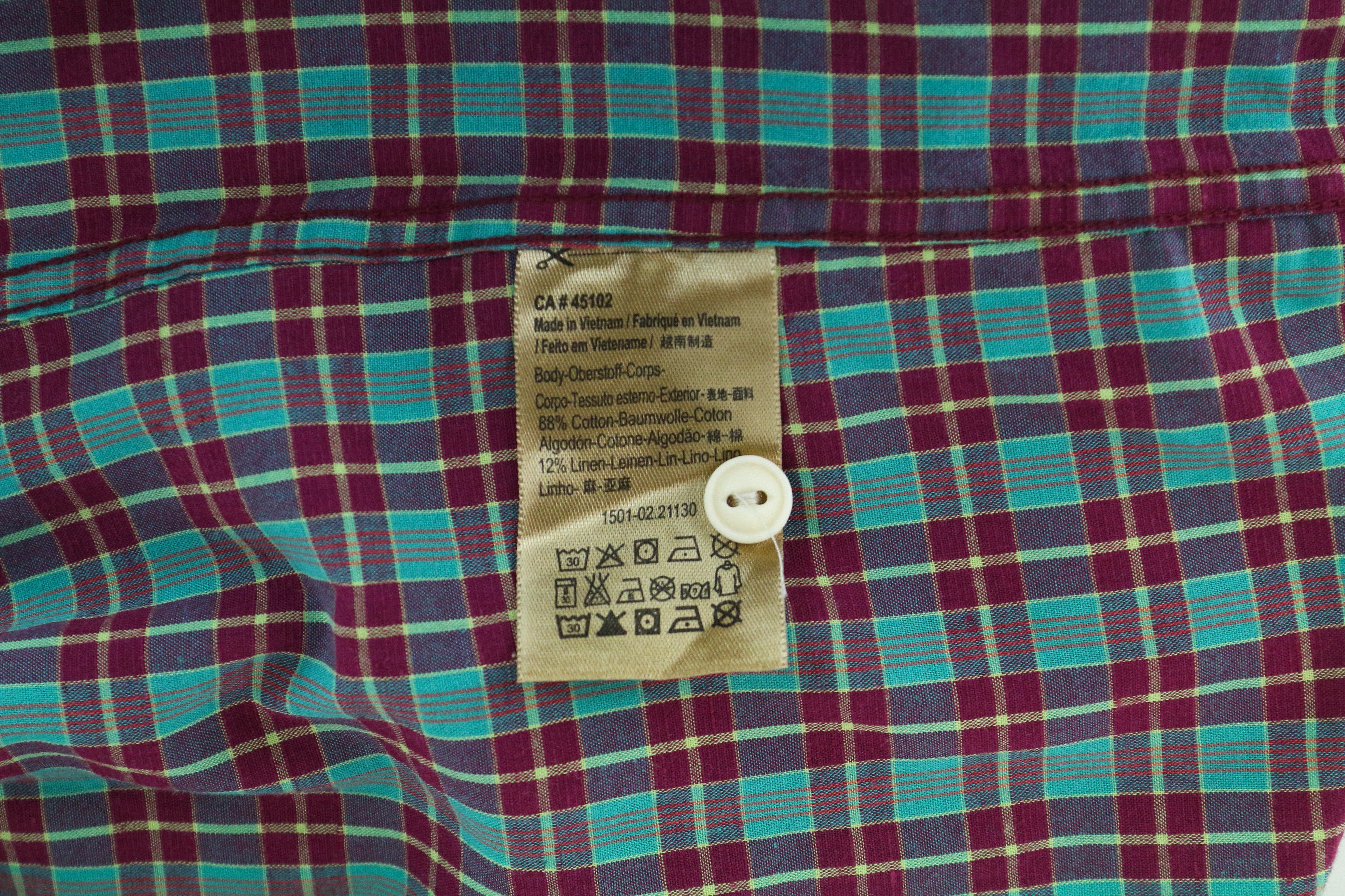 SCOTCH & SODA Ams Couture Men's Shirt S Blue Cotton Linen Short Sleeves