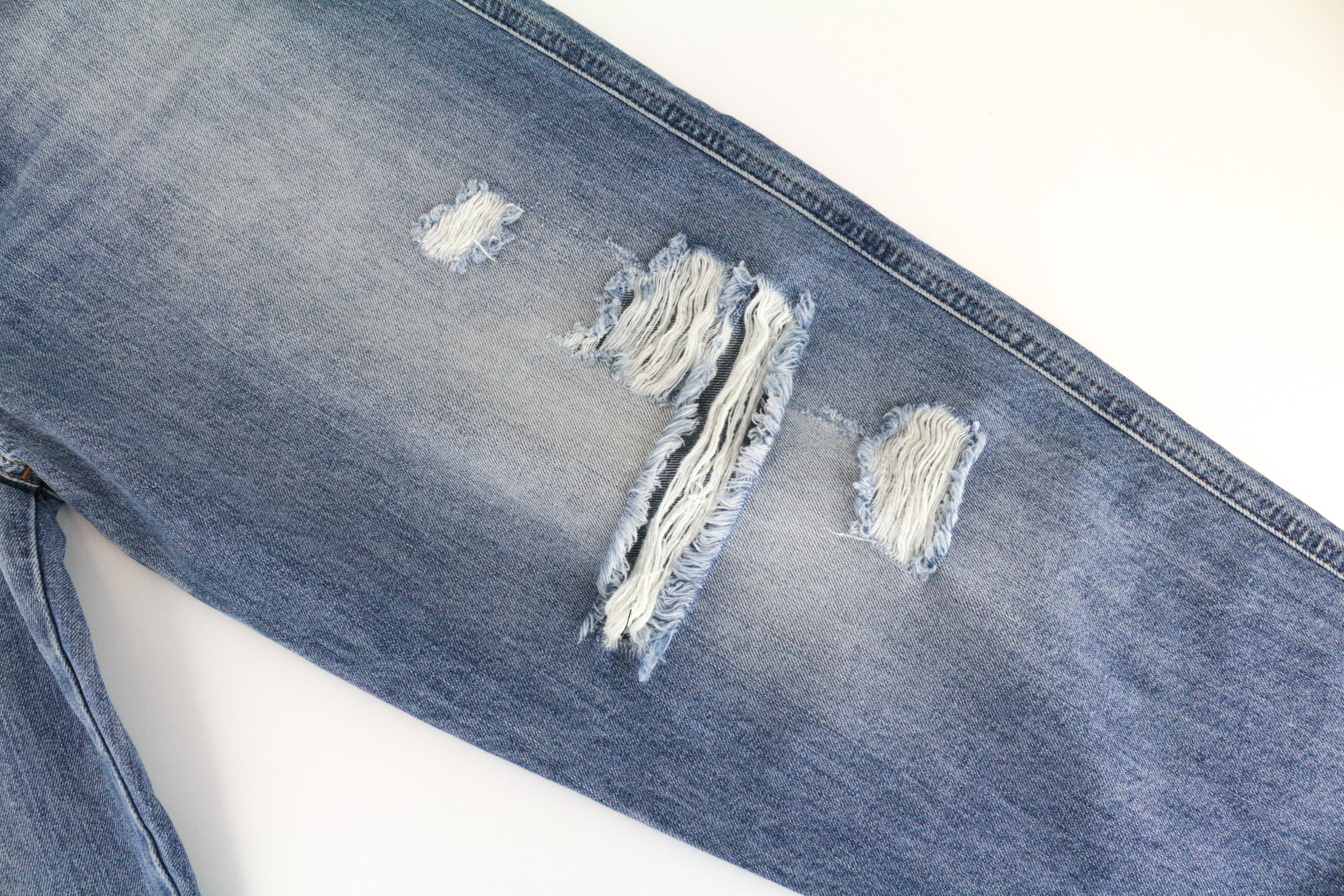 DIESEL Alys 084ZE Women's Jeans W28 L30 Ripped Washed Blue Straight Cotton