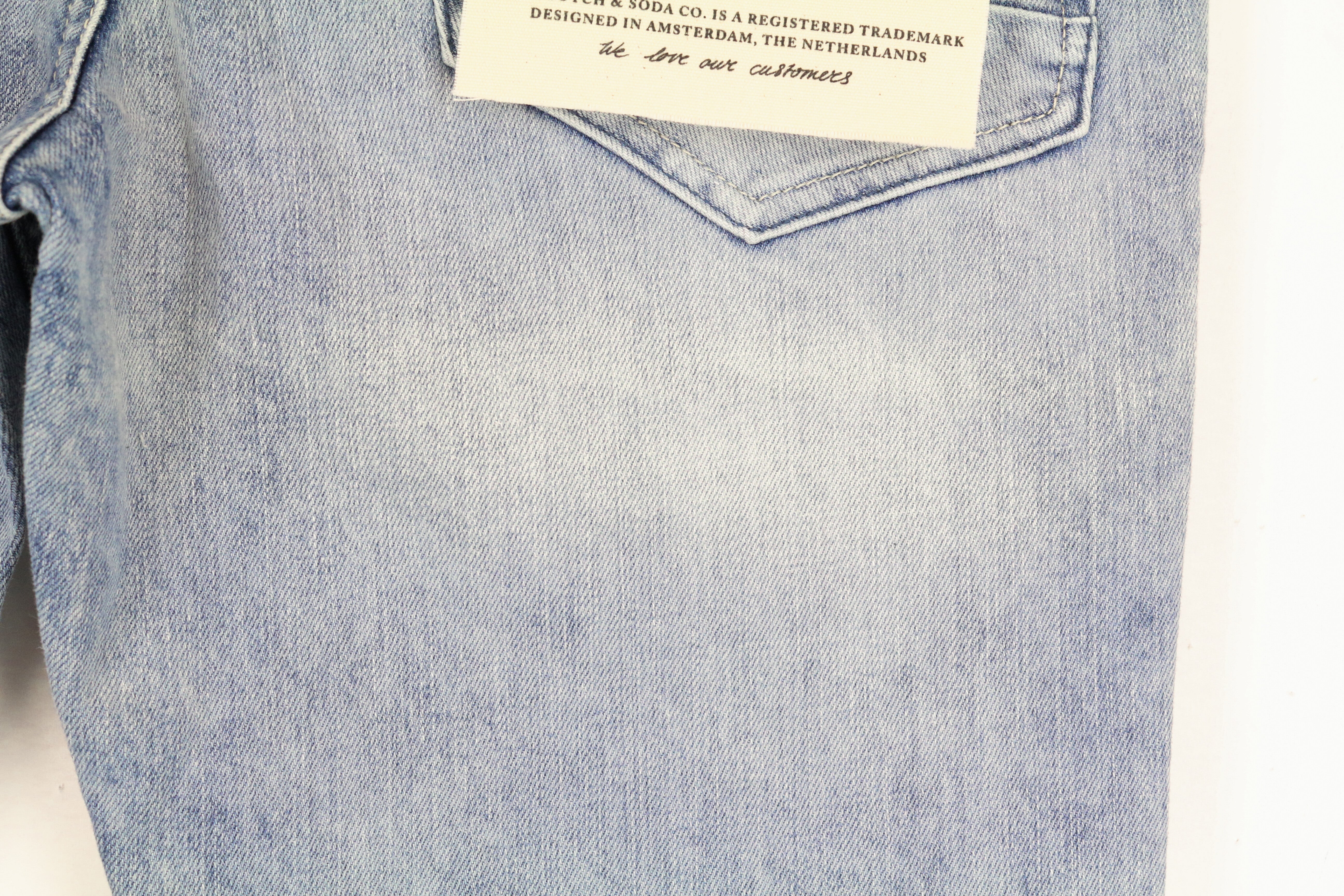 „SCOTCH &amp; SODA“ skim vyriški W34/L34 ploni skalbti mėlyni tamprūs džinsai 