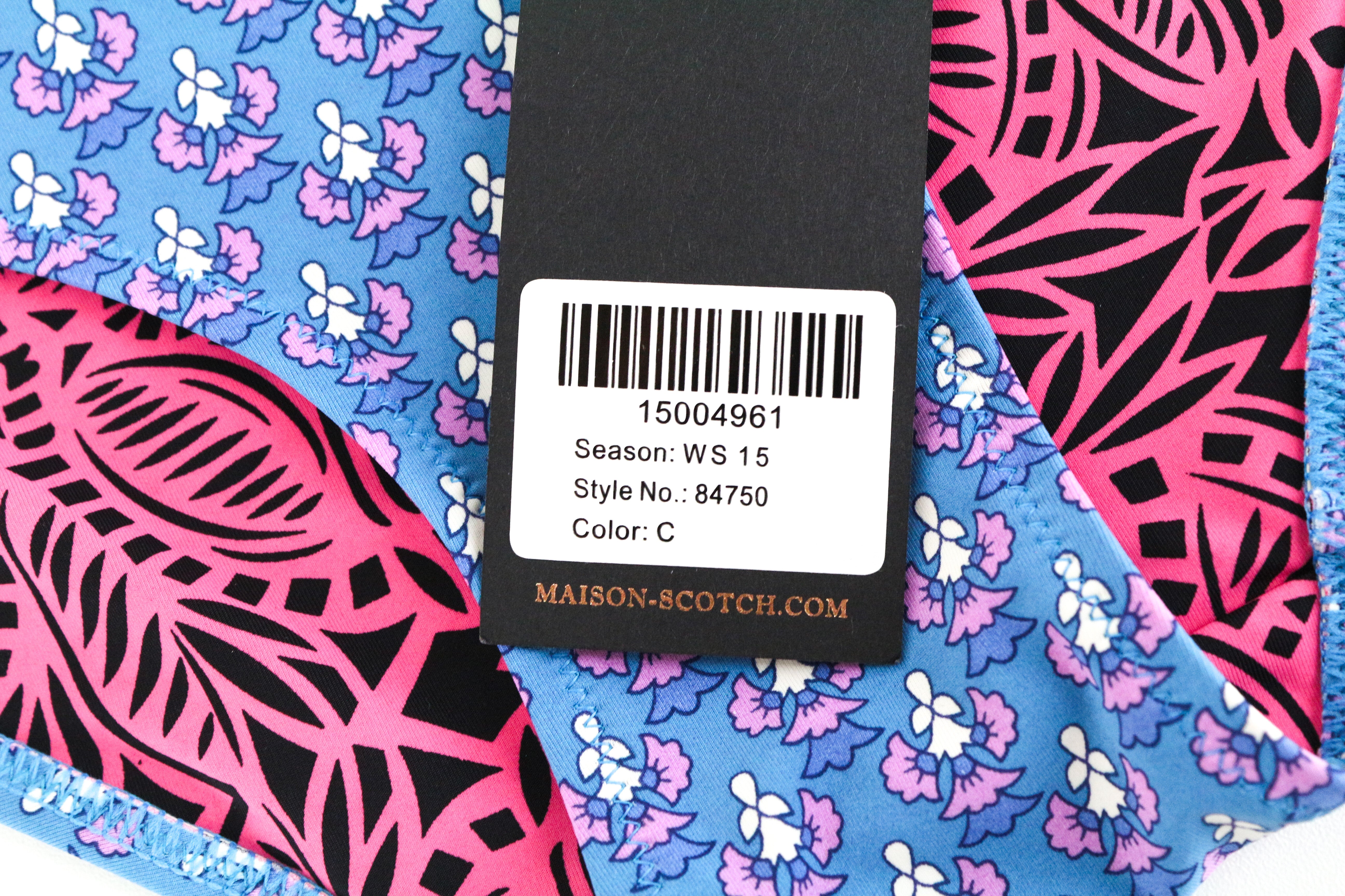 MAISON SCOTCH ~XS Blue Summer Bikini Bottom Patterned Beach Swimwear