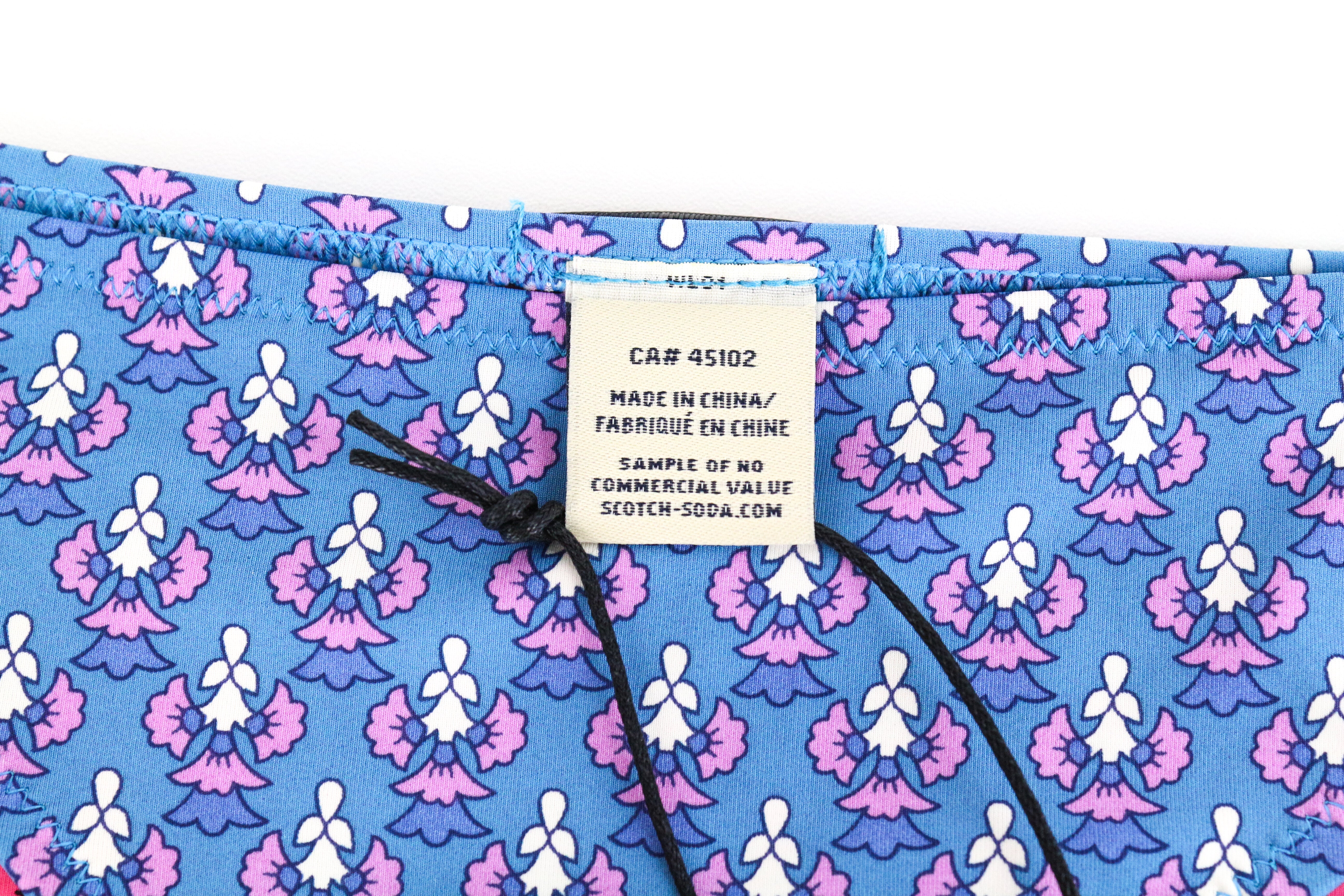 MAISON SCOTCH ~XS Blue Summer Bikini Bottom Patterned Beach Swimwear