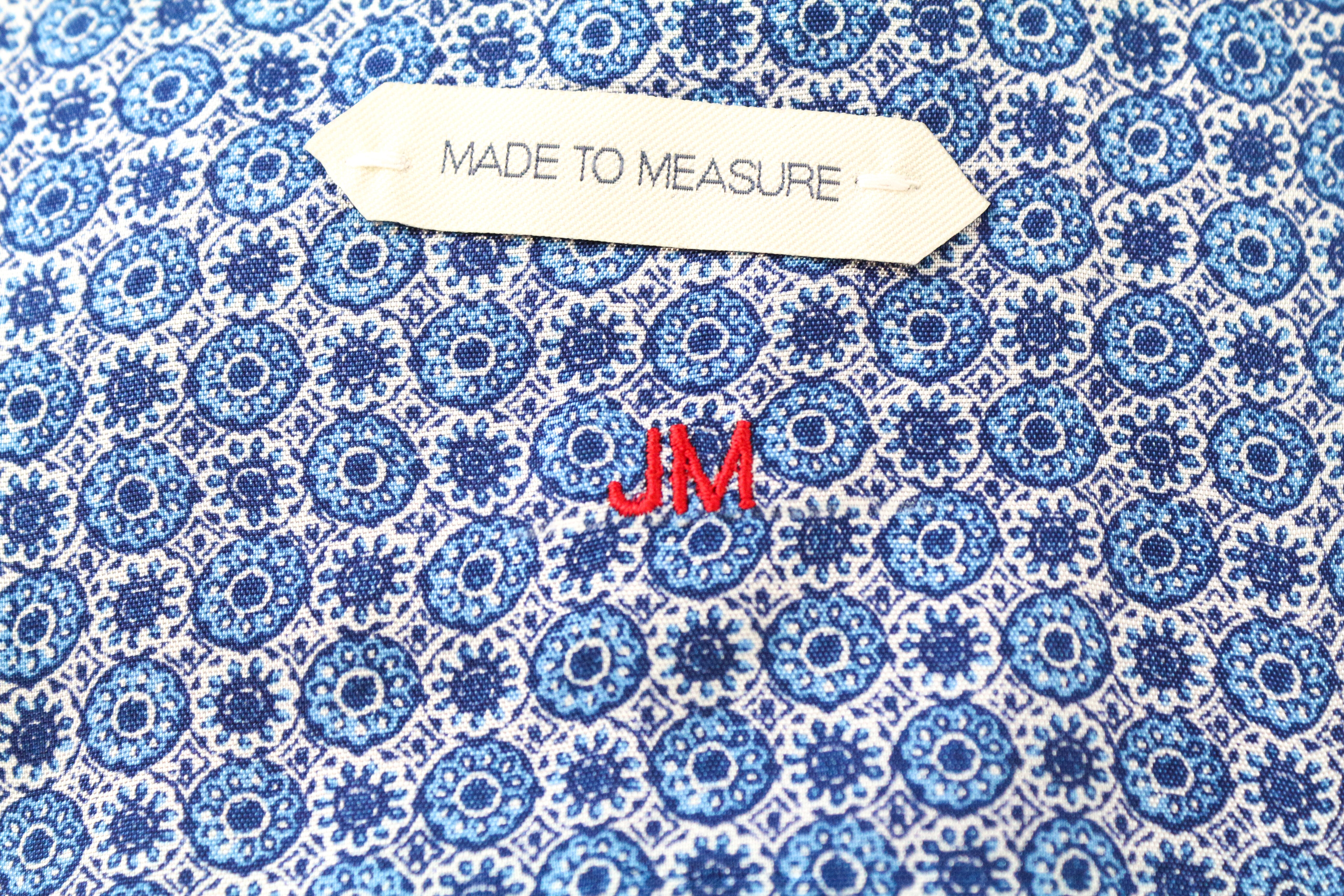 SUITSUPPLY Lazio UK52S vyriškas mėlynas švarkas su vilnoniu pamušalu ir sagomis 