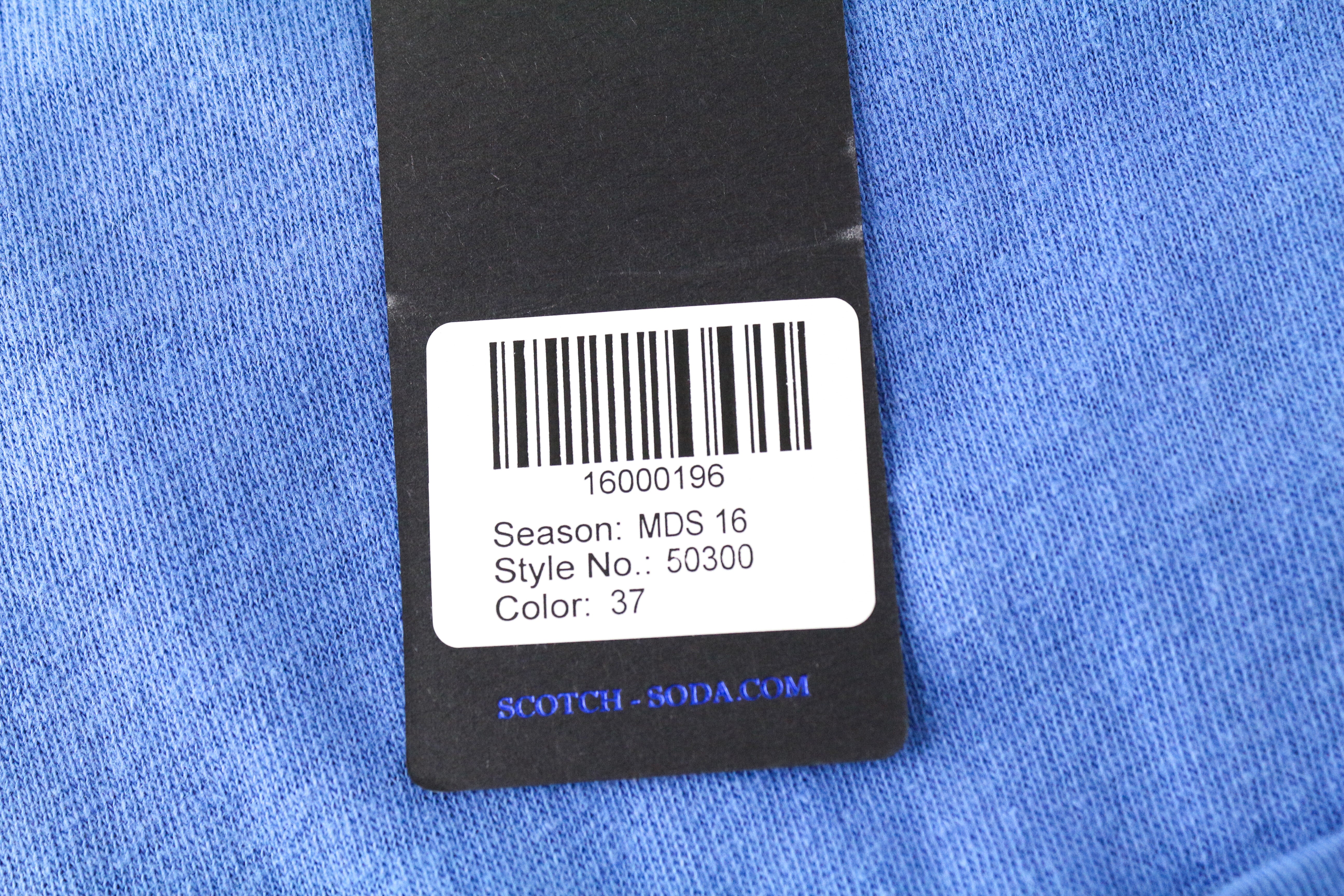 SCOTCH & SODA Ams Blauw Men's T-Shirt Blue ~M 3/4 Sleeve Casual Pocketed