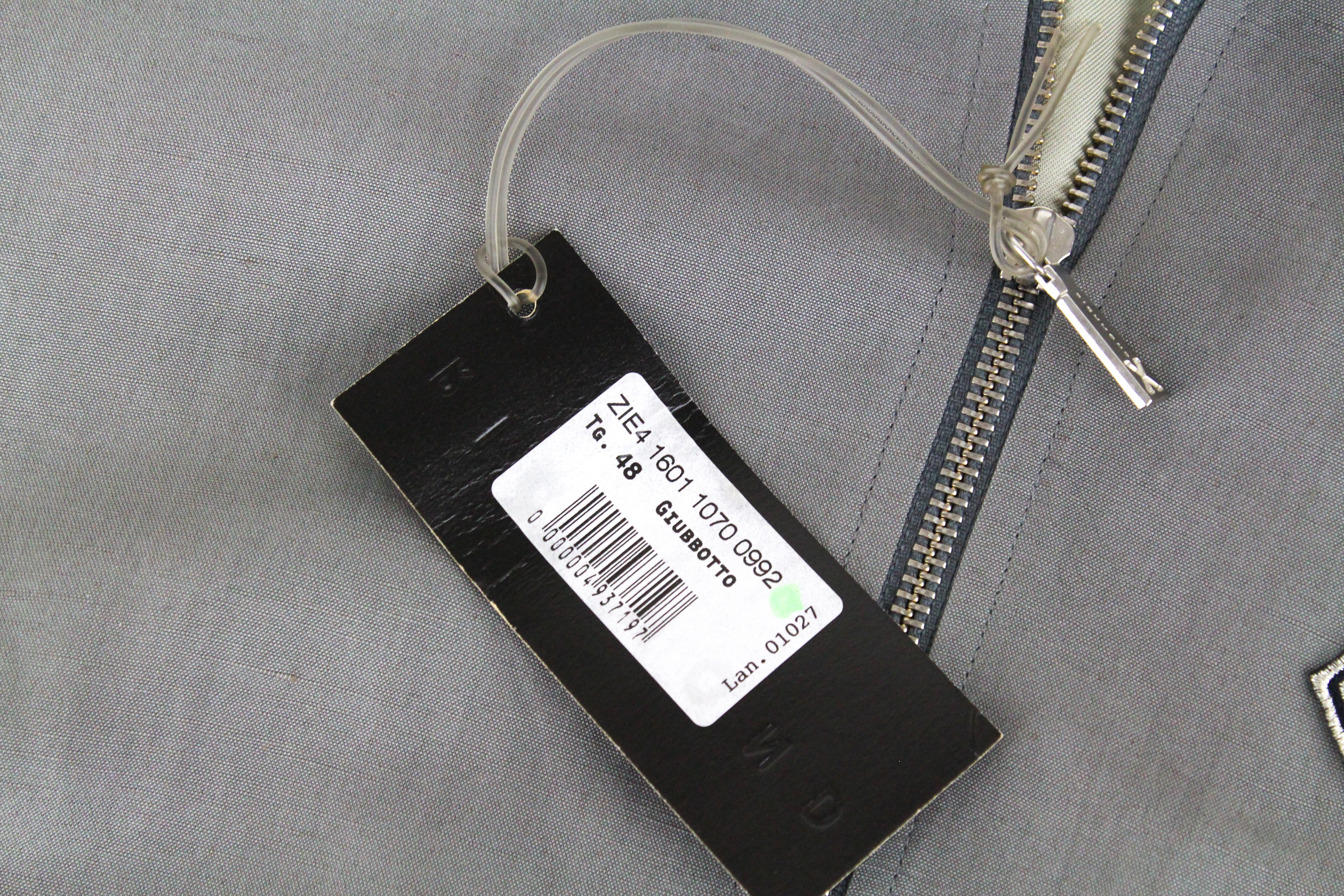 RICHMOND Men's Jacket 48 Grey Linen Lined Blazer Long Sleeved Single Breasted