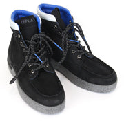 REPLAY Men Casual Shoes EU42 Black Grey Laced High-Top Boots RRP160