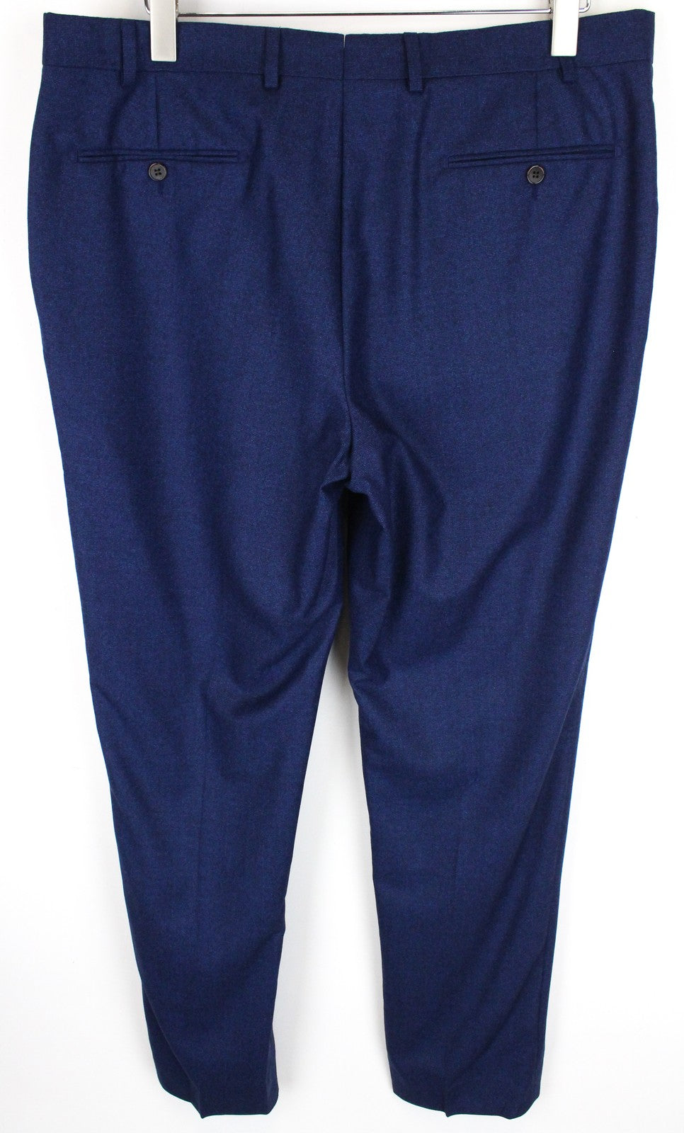 SUITSUPPLY Brescia Men Trousers UK44R Formal Pleated Front Lined Blue Pure Wool