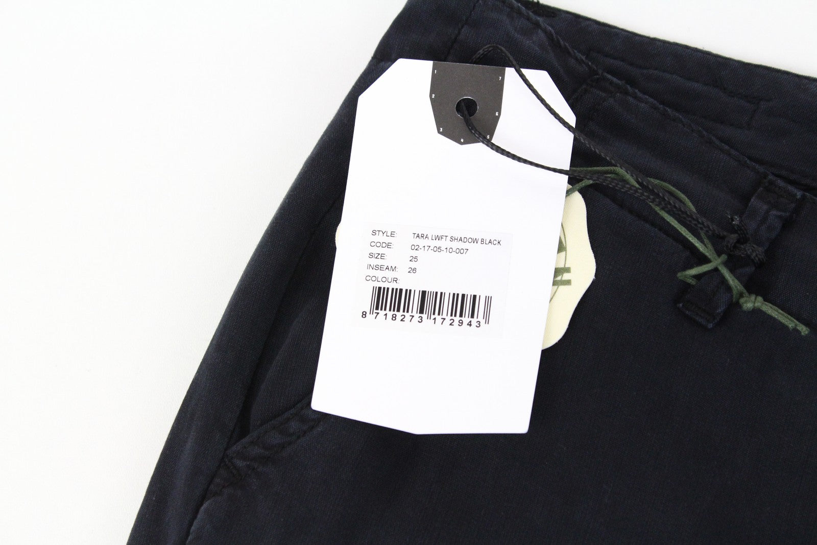 DENHAM Tara Women Trousers W25/L26 Black Multi Pocket Lightweight Cargo