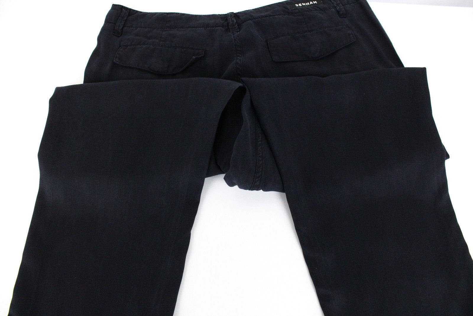 DENHAM Tara Women Trousers W25/L26 Black Multi Pocket Lightweight Cargo