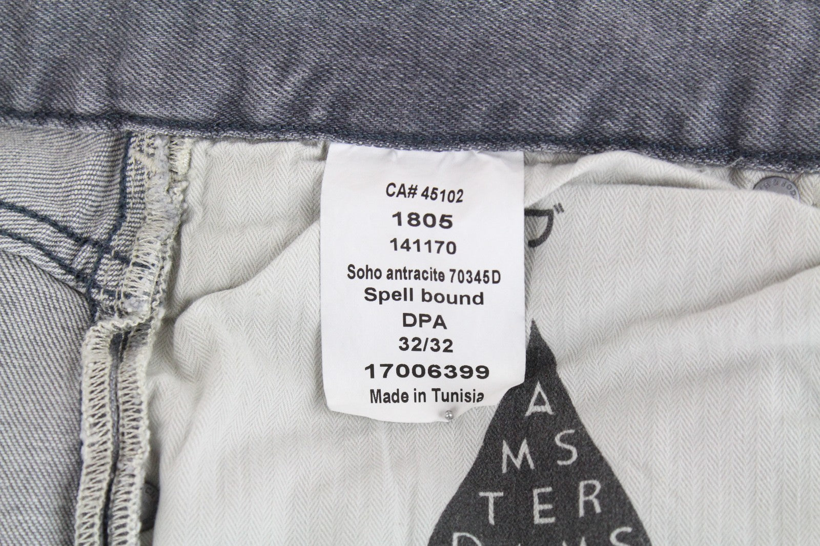 SCOTCH & SODA Dart Men Jeans W32/L32 Grey Super Skinny Fit Distressed Washed