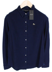SCOTCH & SODA Ams Blauw Men Shirt ~M Blue Denim Style Long Sleeve Button-Up