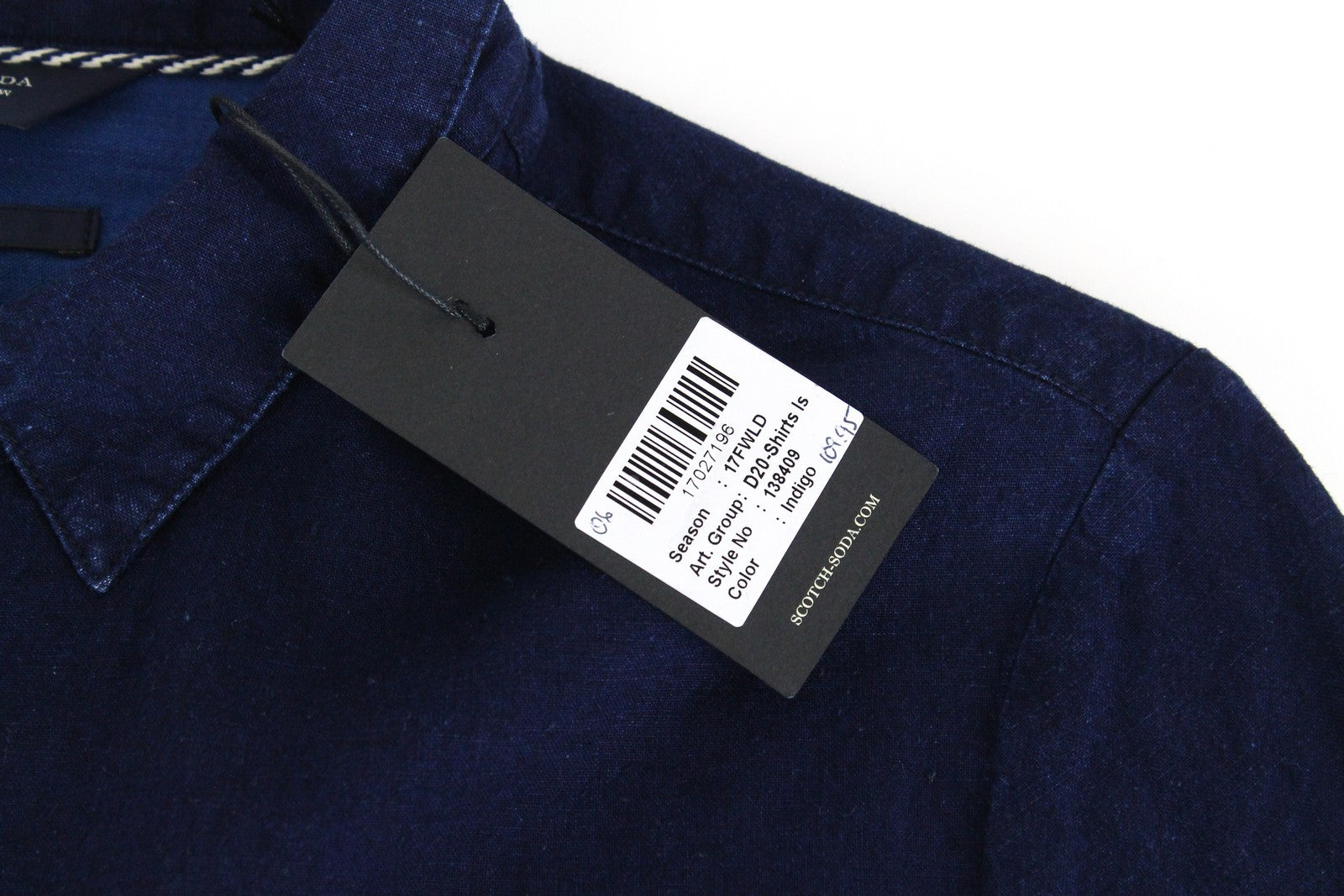 SCOTCH & SODA Ams Blauw Men Shirt ~M Blue Denim Style Long Sleeve Button-Up