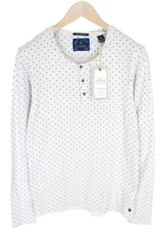 SCOTCH & SODA Made With Love Men Sweatshirt M Melange Patterned Henley Neckline