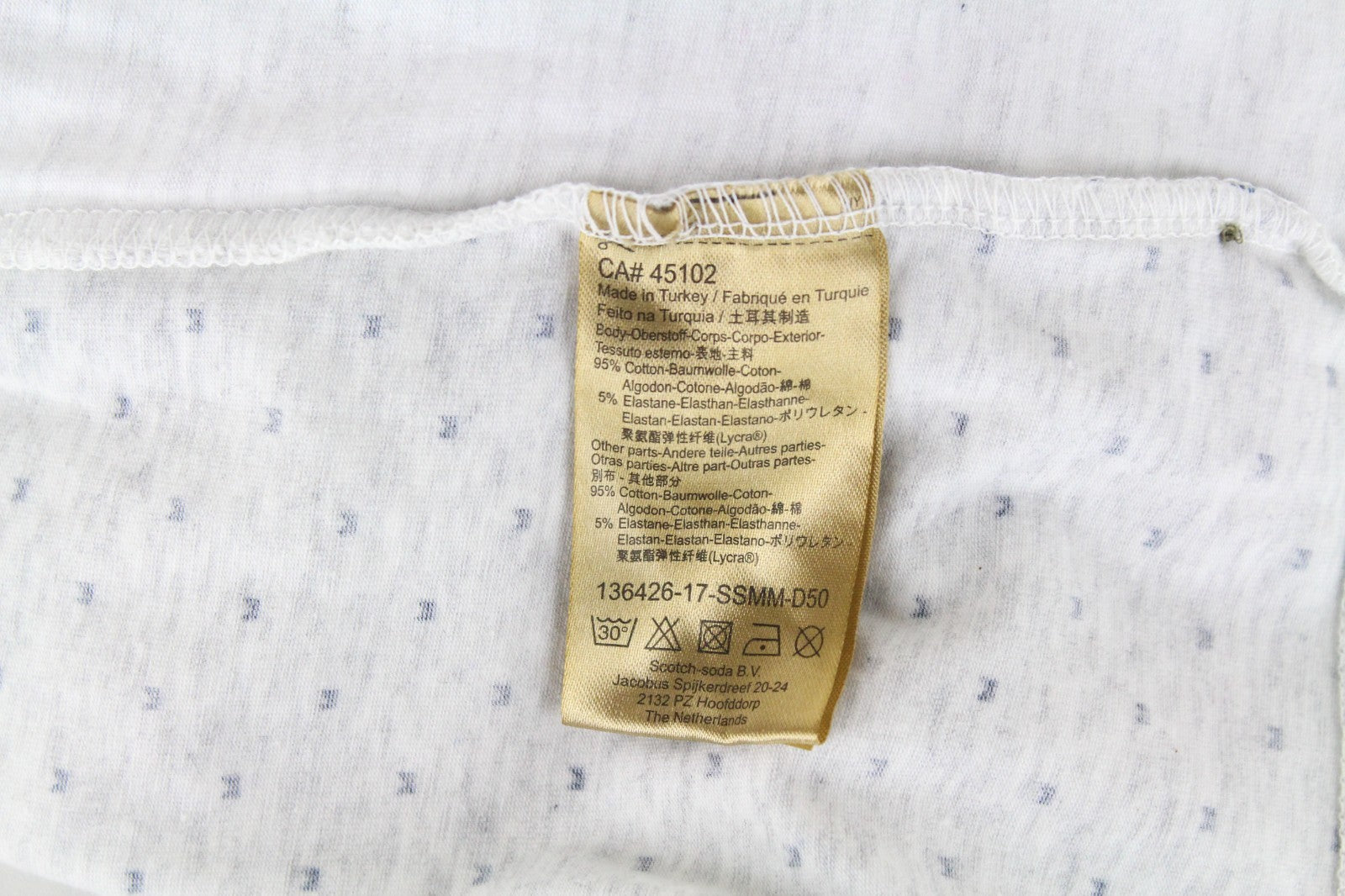 SCOTCH & SODA Made With Love Men Sweatshirt M Melange Patterned Henley Neckline