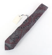 SUITSUPPLY Men Tie 150 x 8 cm Virgin Wool Silk Paisley Pink Print Pointed-Ended