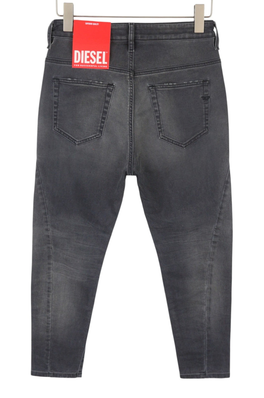 DIESEL D-Fayza-B Jogg 068FP Women Jeans W25 Grey Faded Distress Cropped RRP295