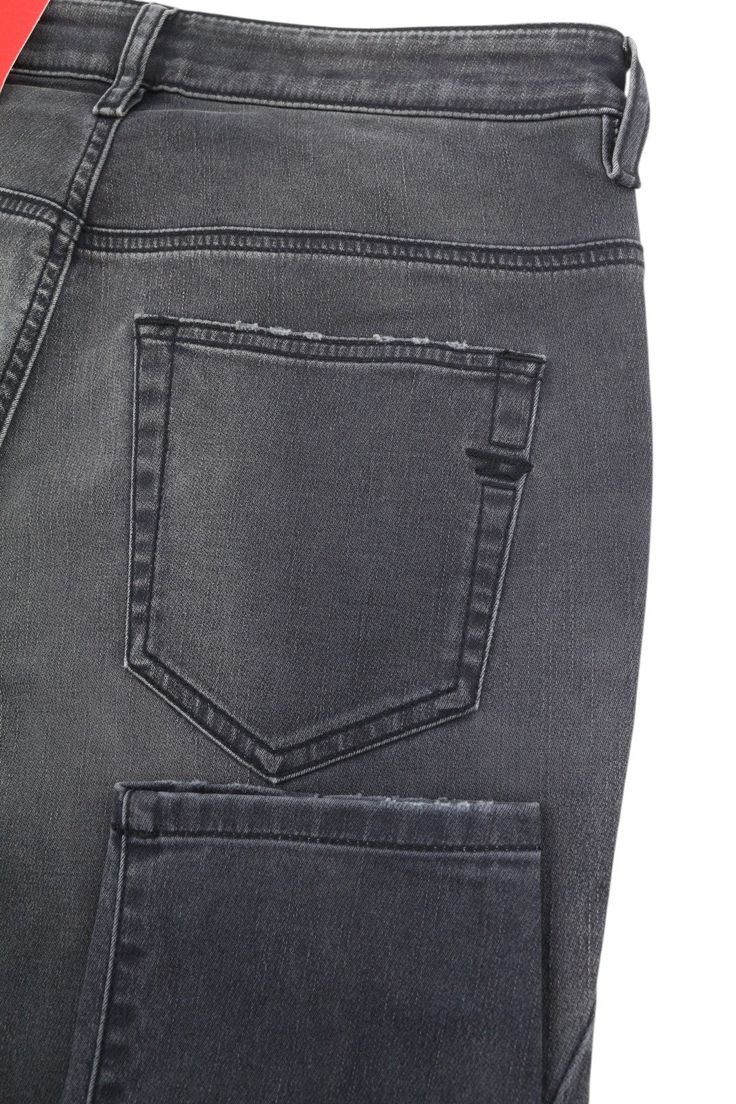DIESEL D-Fayza-B Jogg 068FP Women Jeans W25 Grey Faded Distress Cropped RRP295